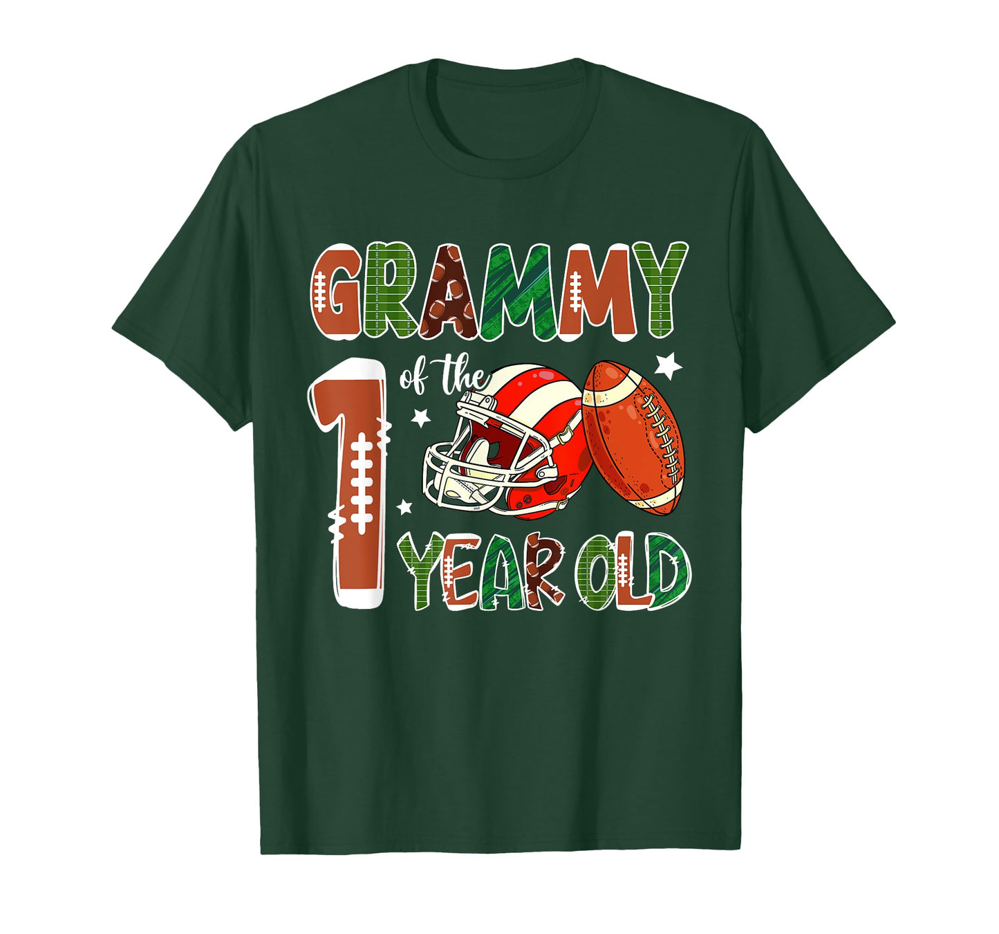 Grammy Of The 1 Year Old Football Themed 1st Birthday Party T-Shirt