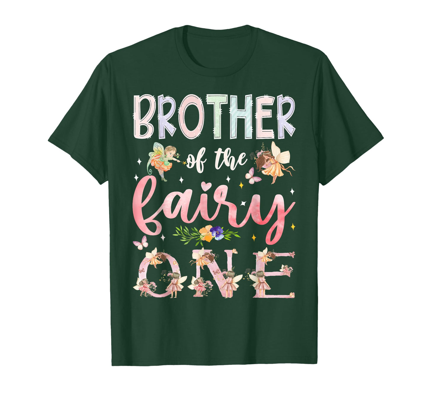 Brother Of The Fairy One 1St Birthday Girl Family Matching T-Shirt