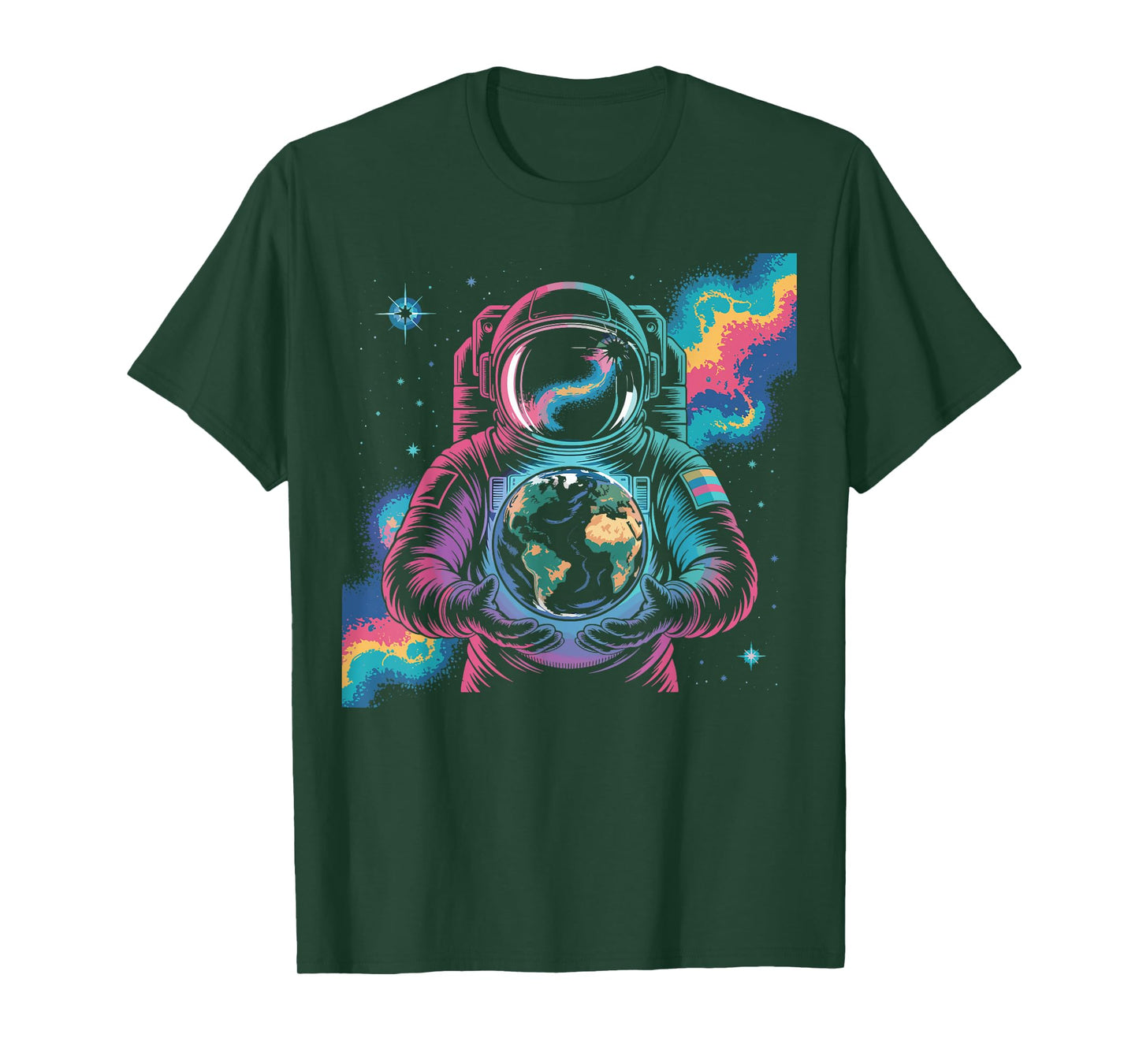 Astronaut Planet Earth Outer Space Galaxy Universe Science T-Shirt