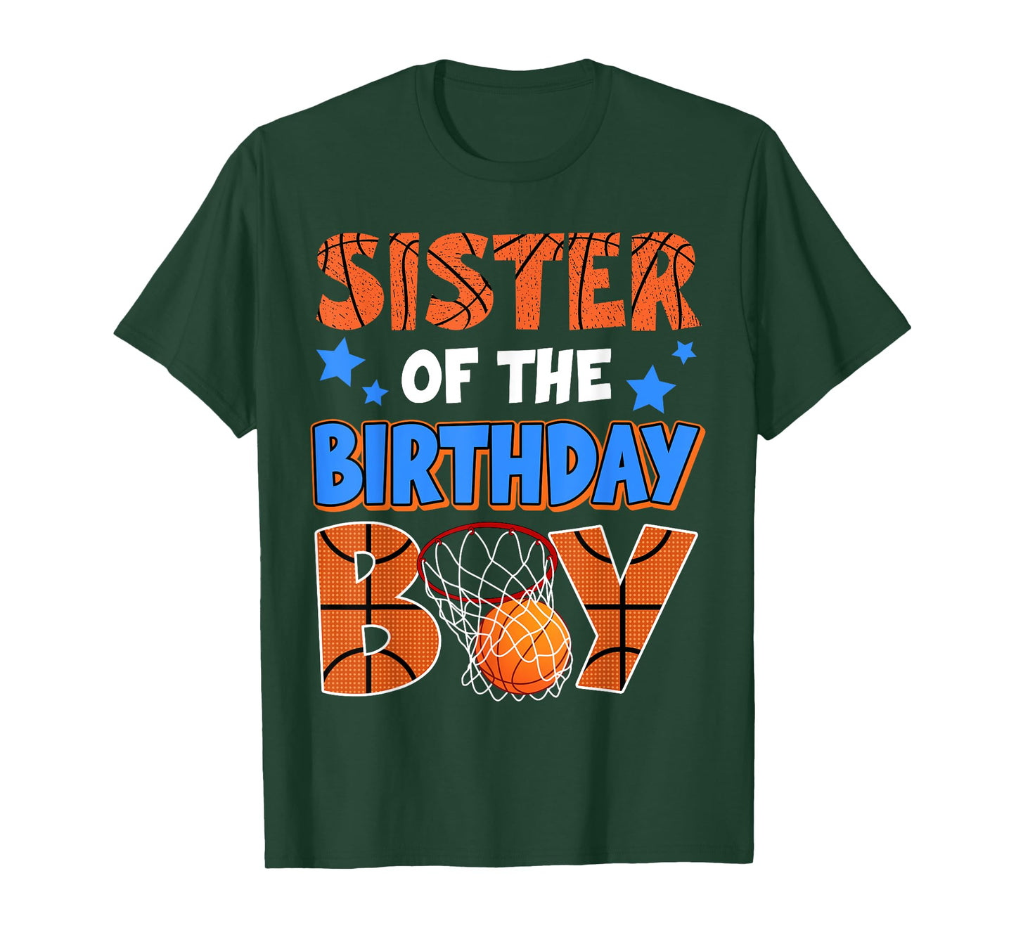 Basketball Sister Of The Birthday Boy Family Matching T-Shirt