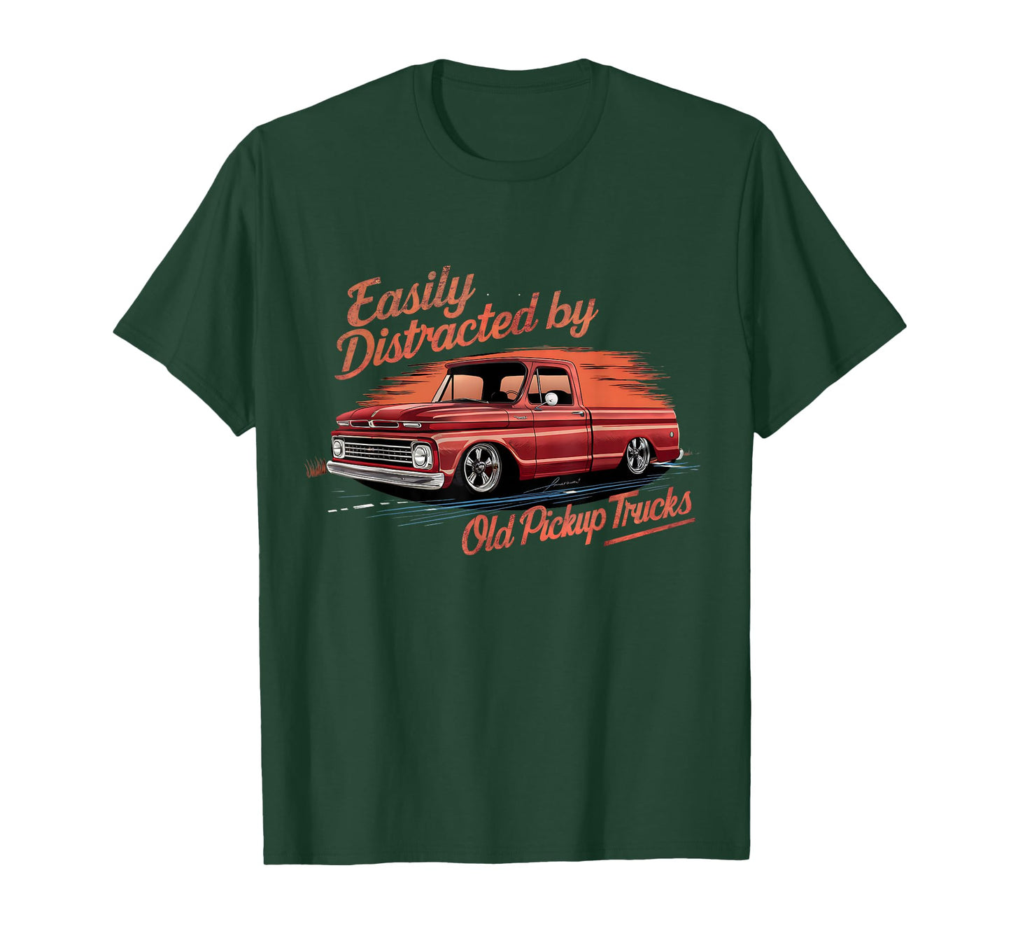Men Truck Lovers Easily Distracted By Old Pickup Trucks T-Shirt