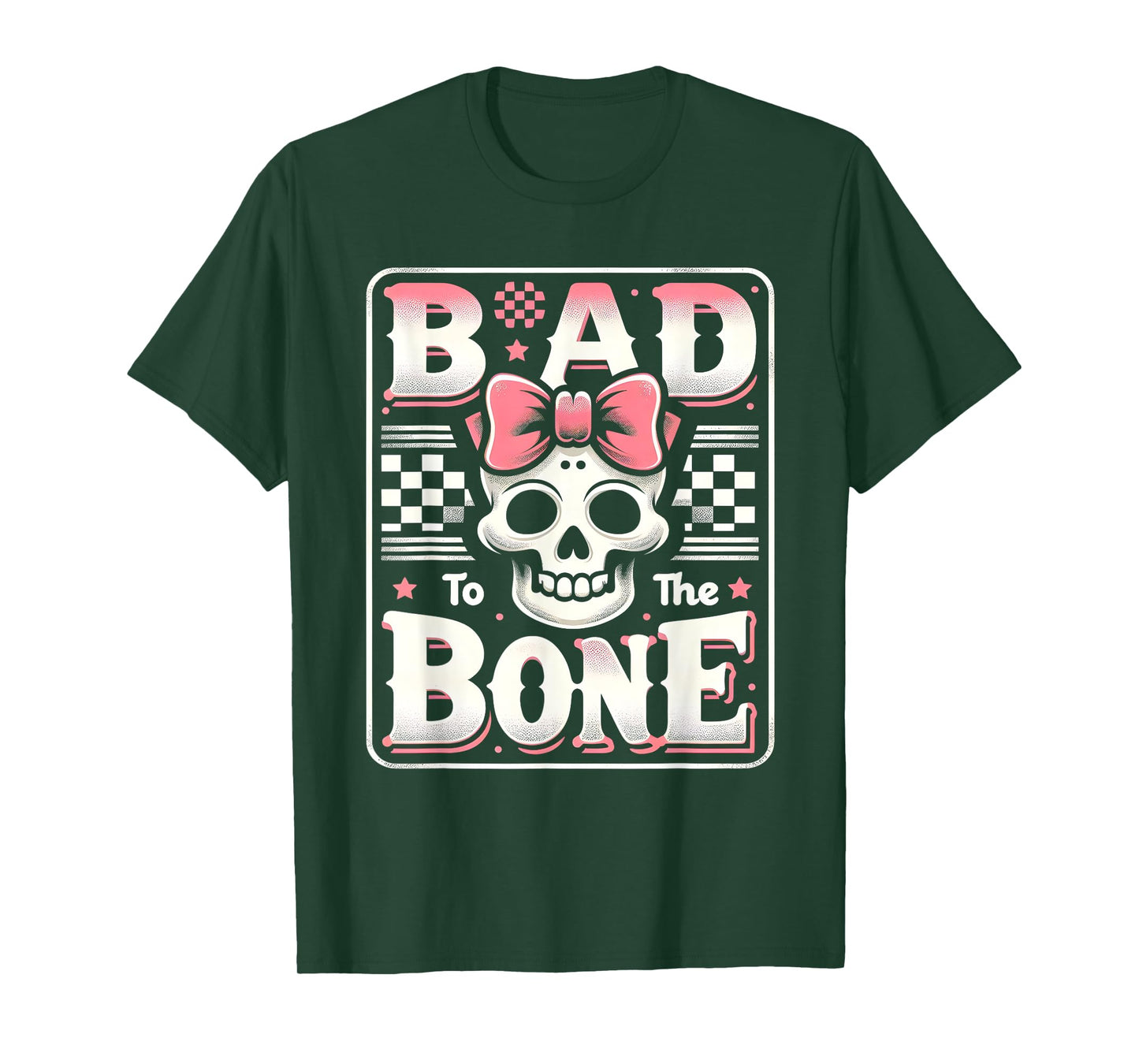 Bad To The Bone Skeleton Halloween TWO Birthday Toddler Kids T-Shirt