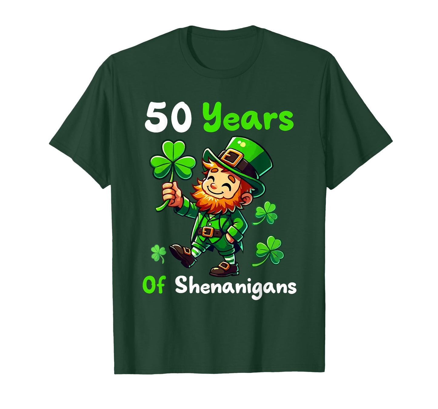 50 Years Of Shenanigans 50th Birthday St. Patrick's Day Boy T-Shirt