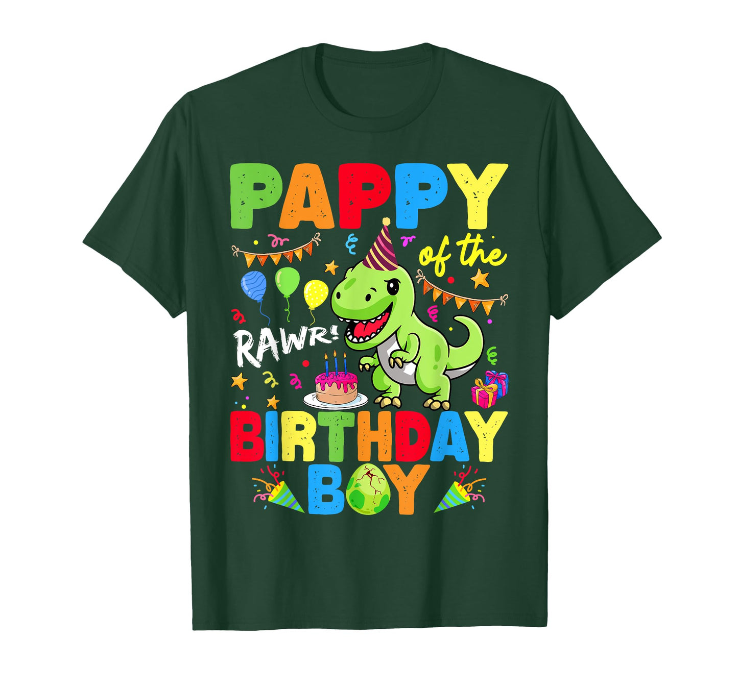Pappy Of The Birthday Boy Dinosaur T-Rex RAWR T-Shirt