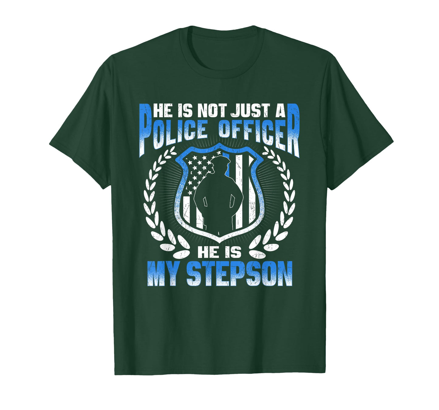 My Stepson Is A Police Officer Proud Police Stepmom Stepdad T-Shirt