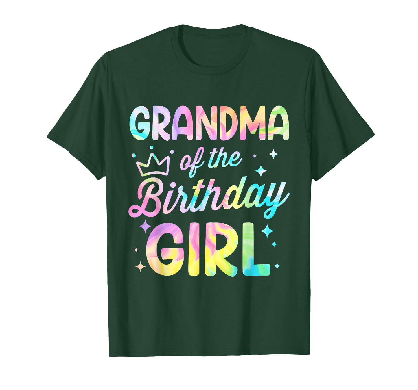 Grandma Of The Birthday Girl Tie Dye Girl Bday Party T-Shirt