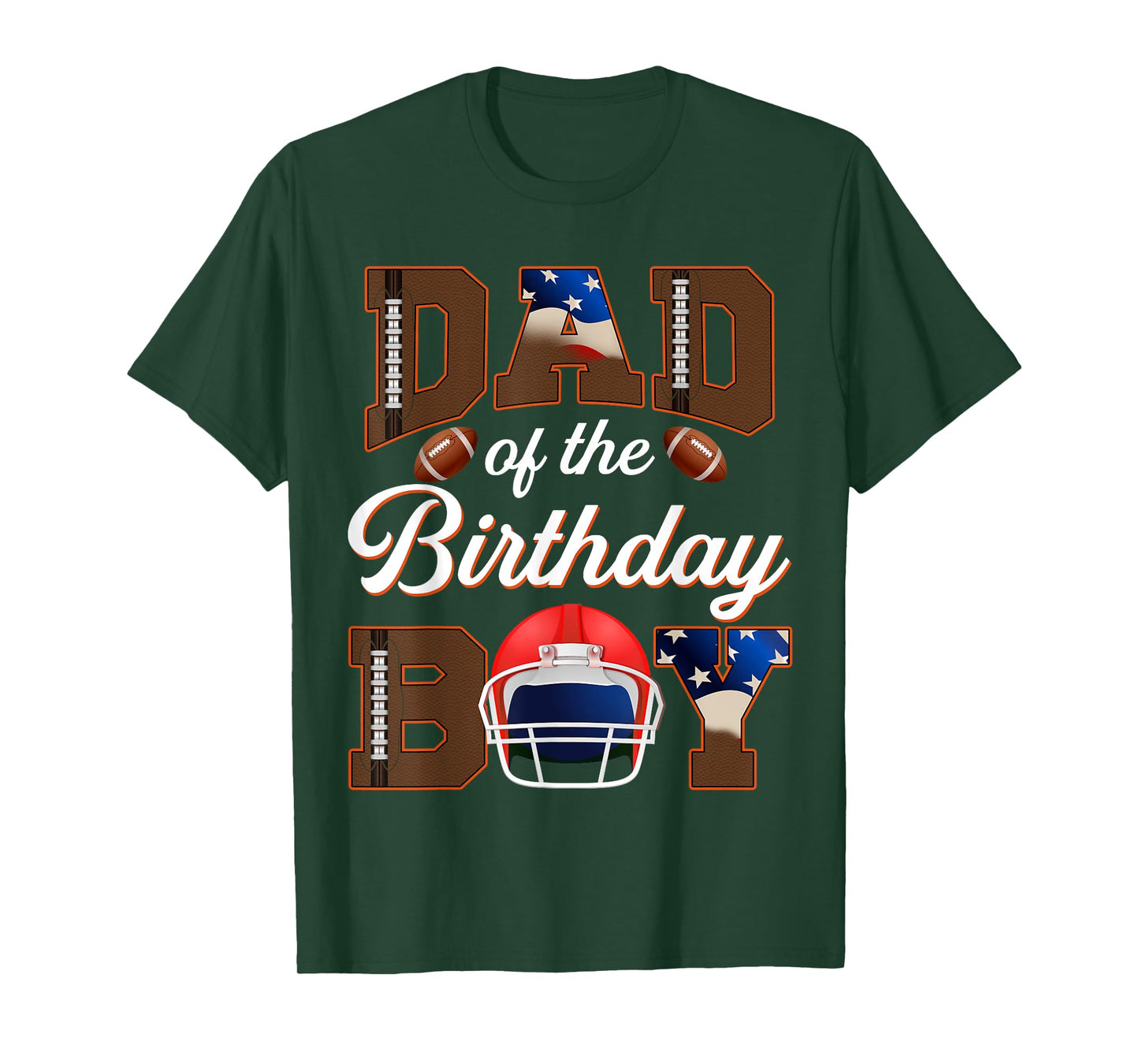Dad And Mom Birthday Boy Football Family Matching Party T-Shirt