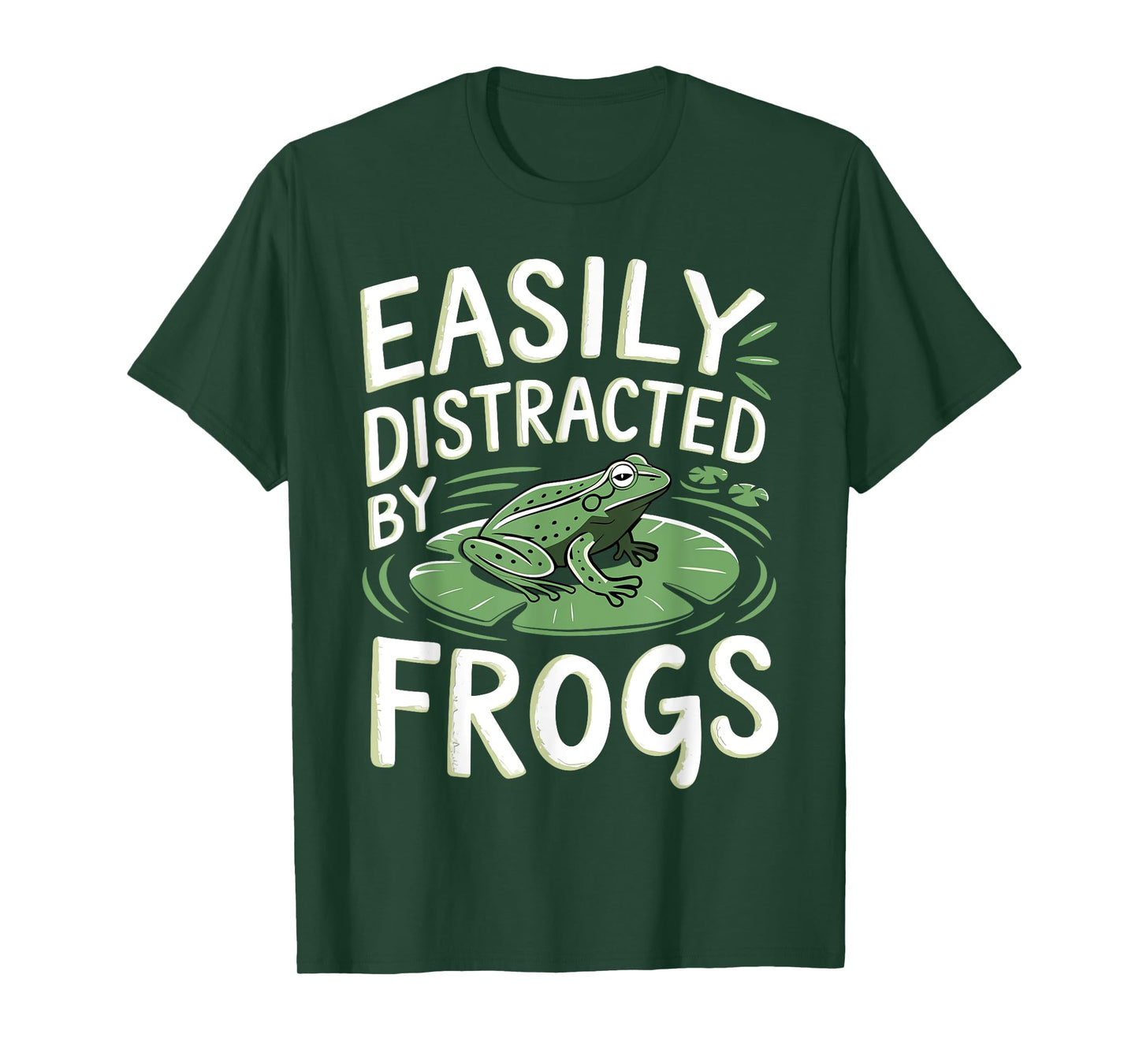 Easily Distracted by Frogs Funny Frogs Lovers Jokes Men Kids T-Shirt