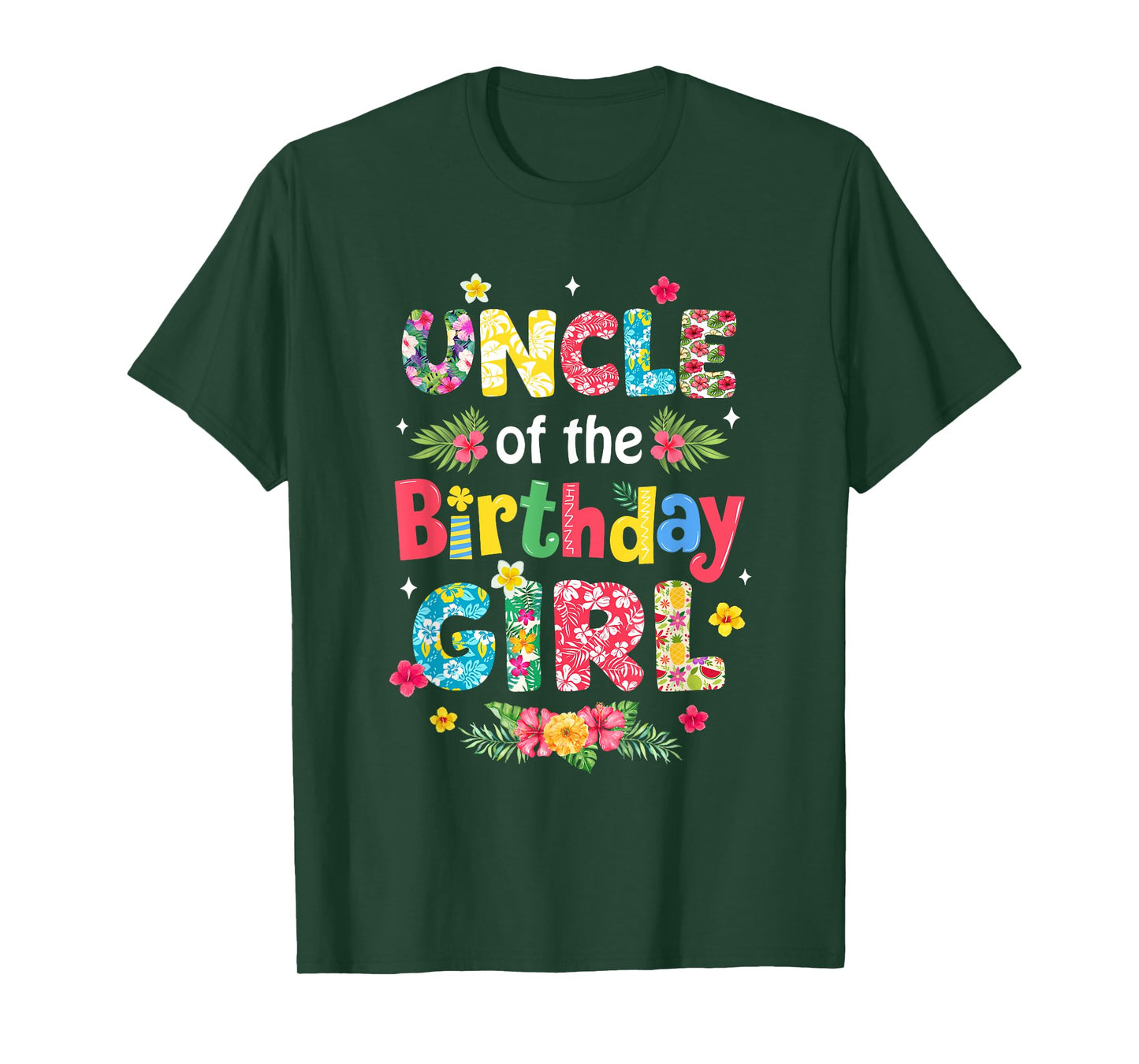 Uncle Of The Birthday Girl Hawaii Family Party Decor T-Shirt