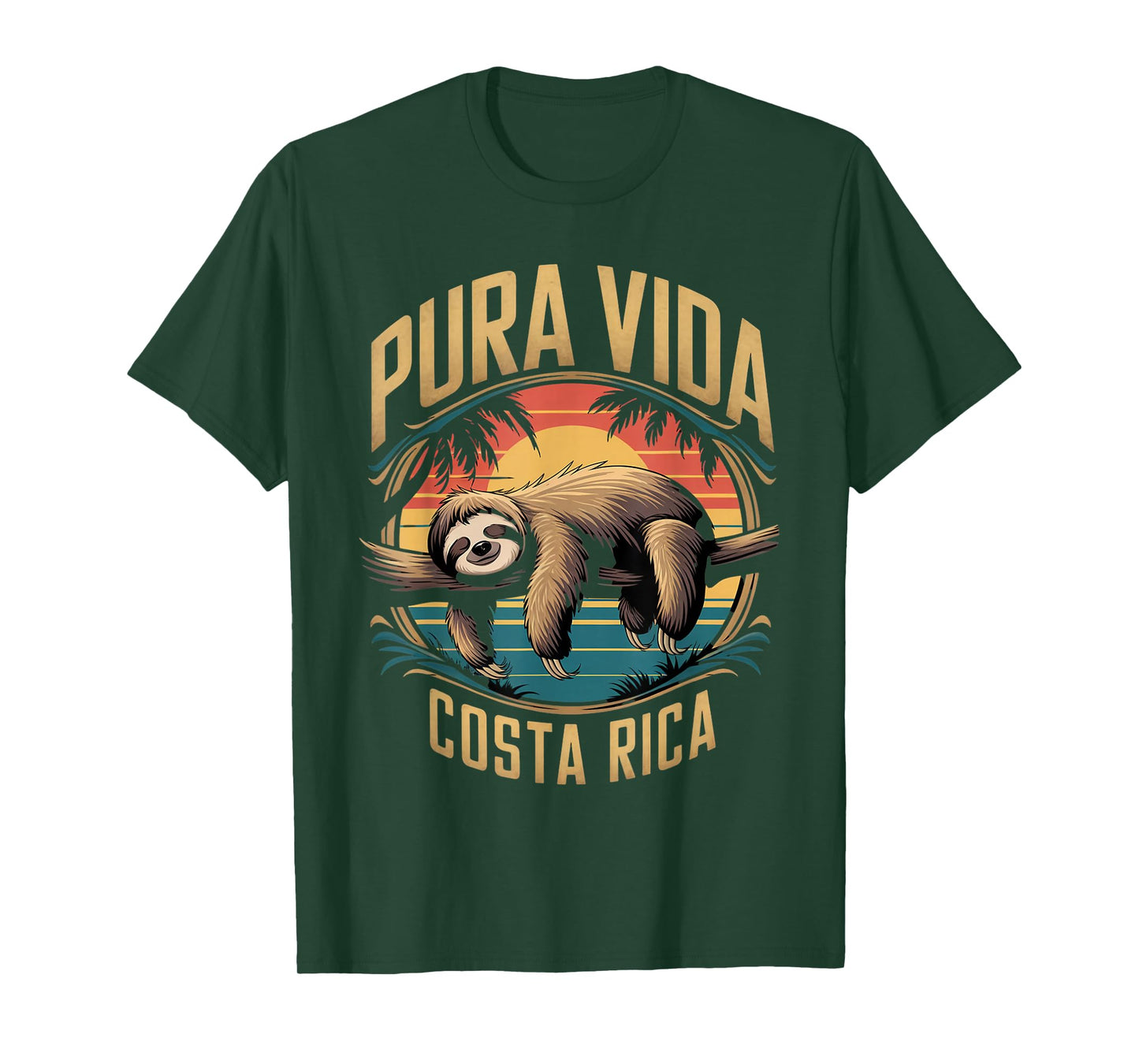 Vacation Tropical Pura Vida Sloth Costa Rica T-Shirt