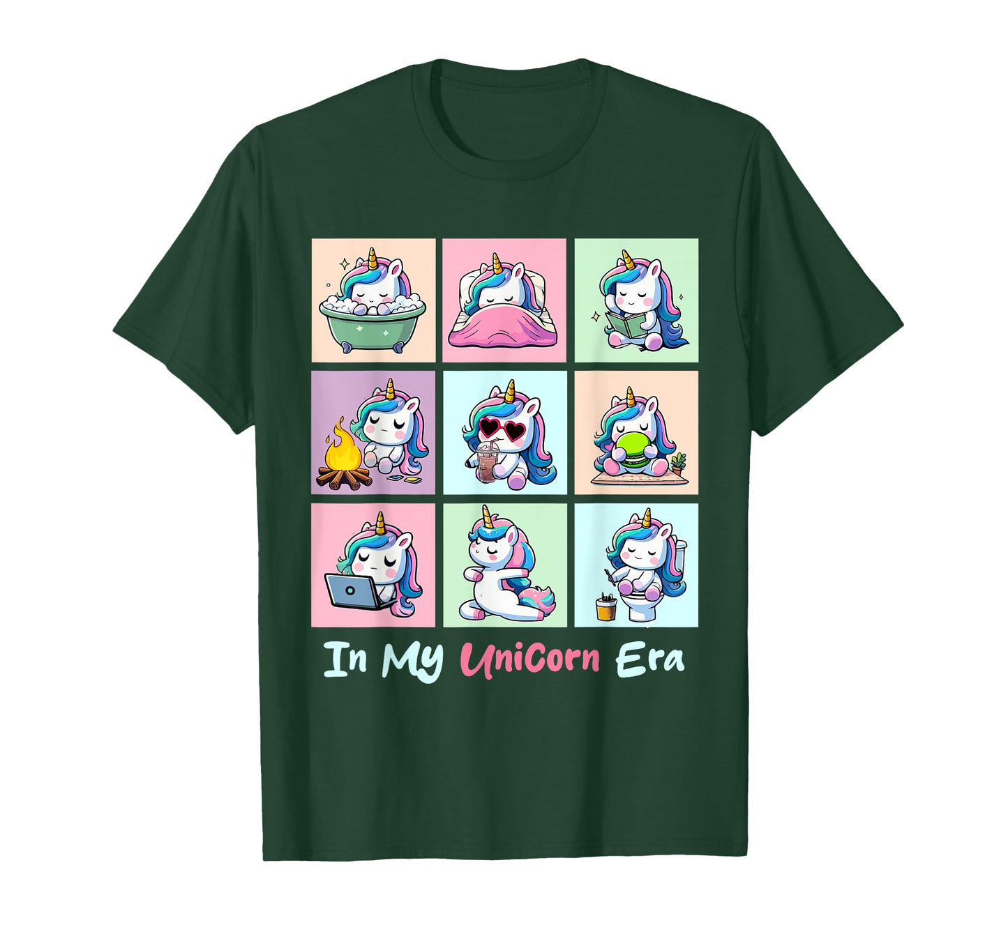 In My Unicorn Era Funny Unicorns Activities Lover Girl Women T-Shirt