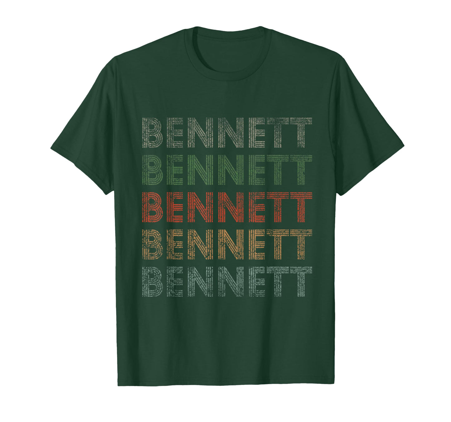 Bennett First Name Grunge Style Vintage Retro T-Shirt