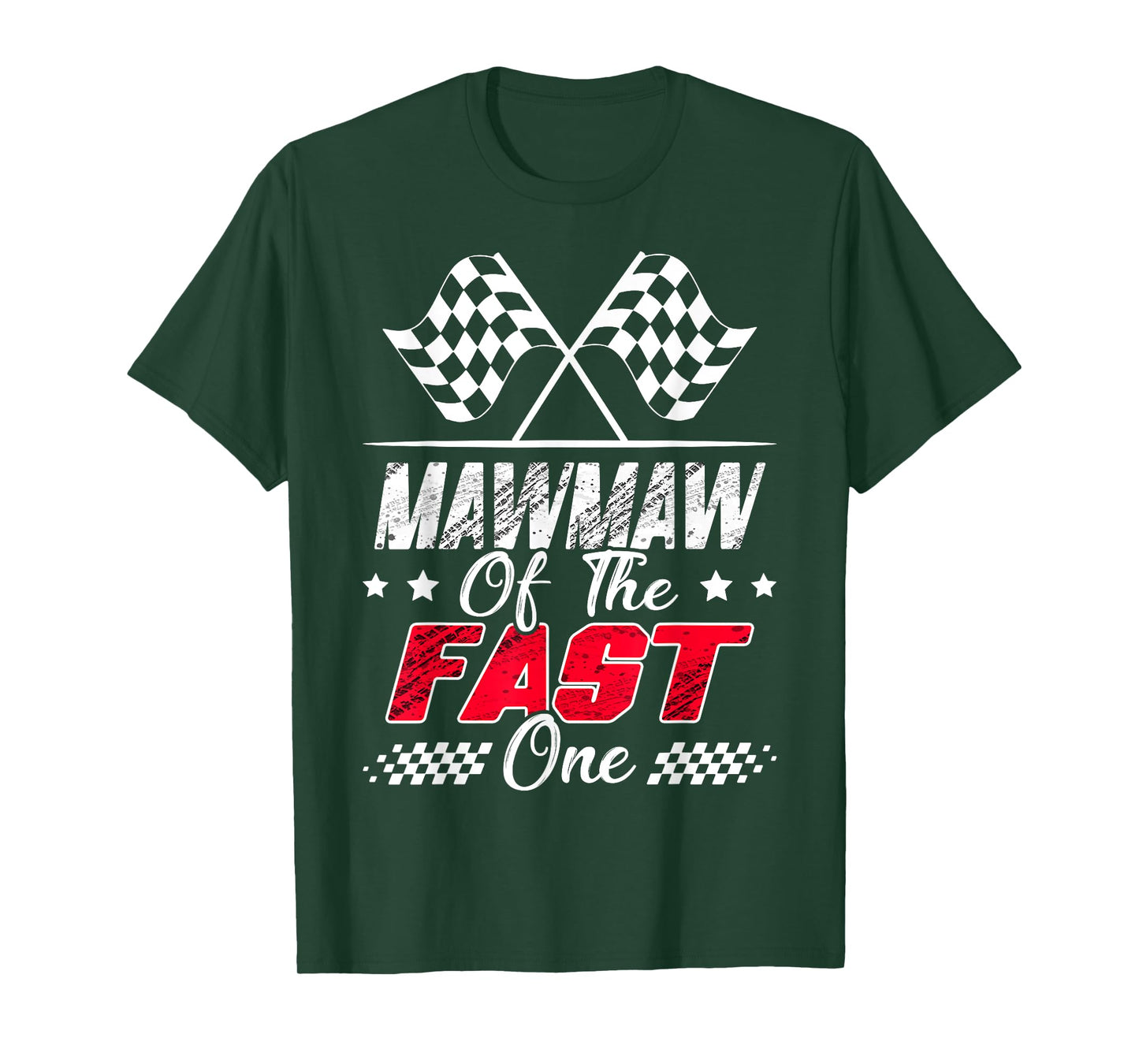 Mawmaw Of The Fast One First Birthday Racing Car Family T-Shirt