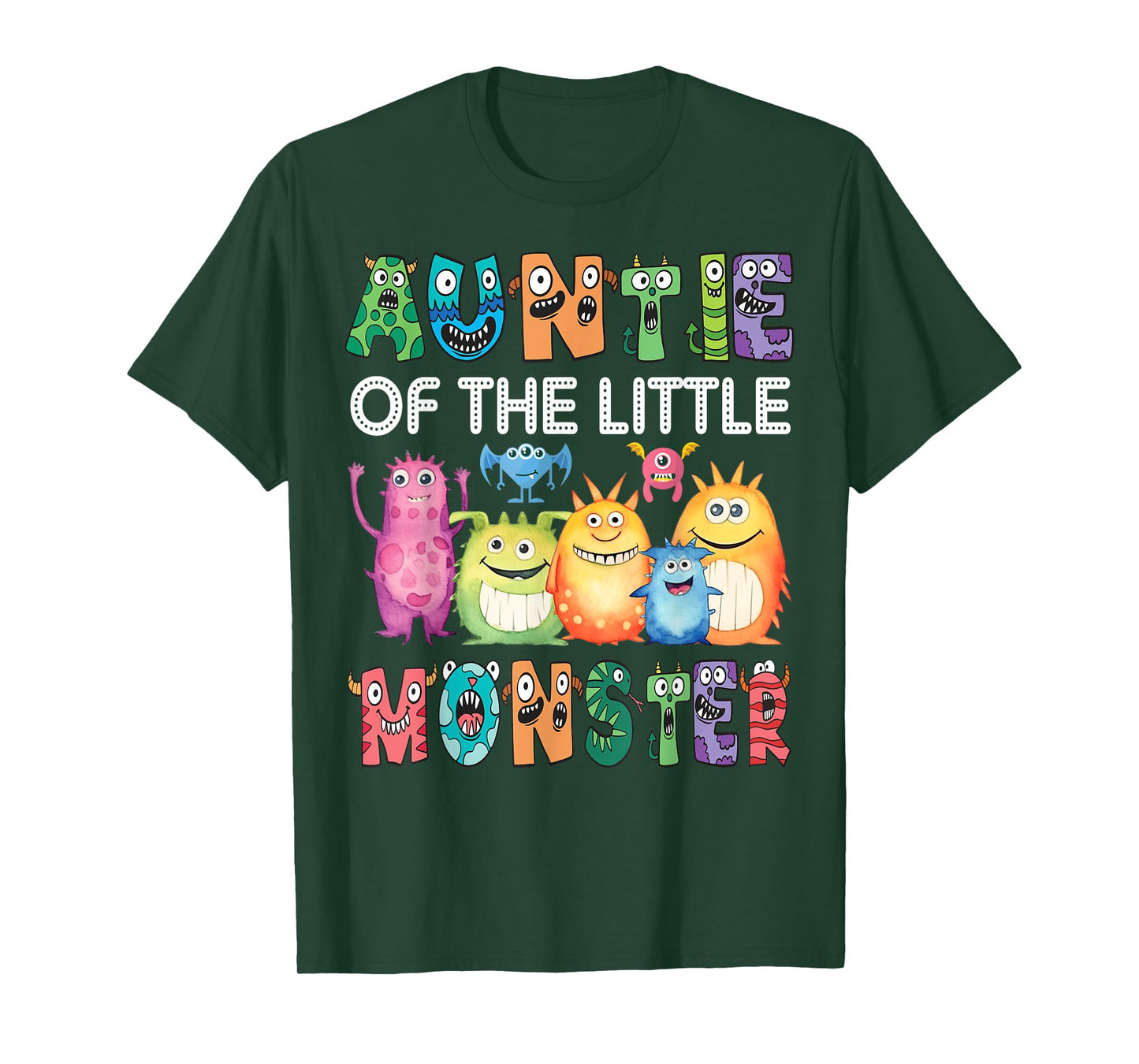 Auntie Of The Little Monster Kids 1St Birthday Party T-Shirt