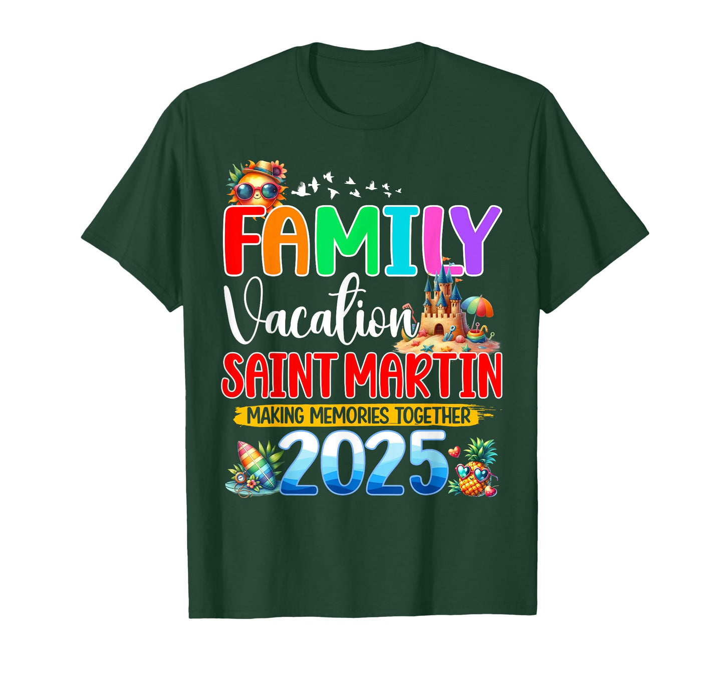 Family Vacation Saint Martin 2025 Holiday Matching Group T-Shirt