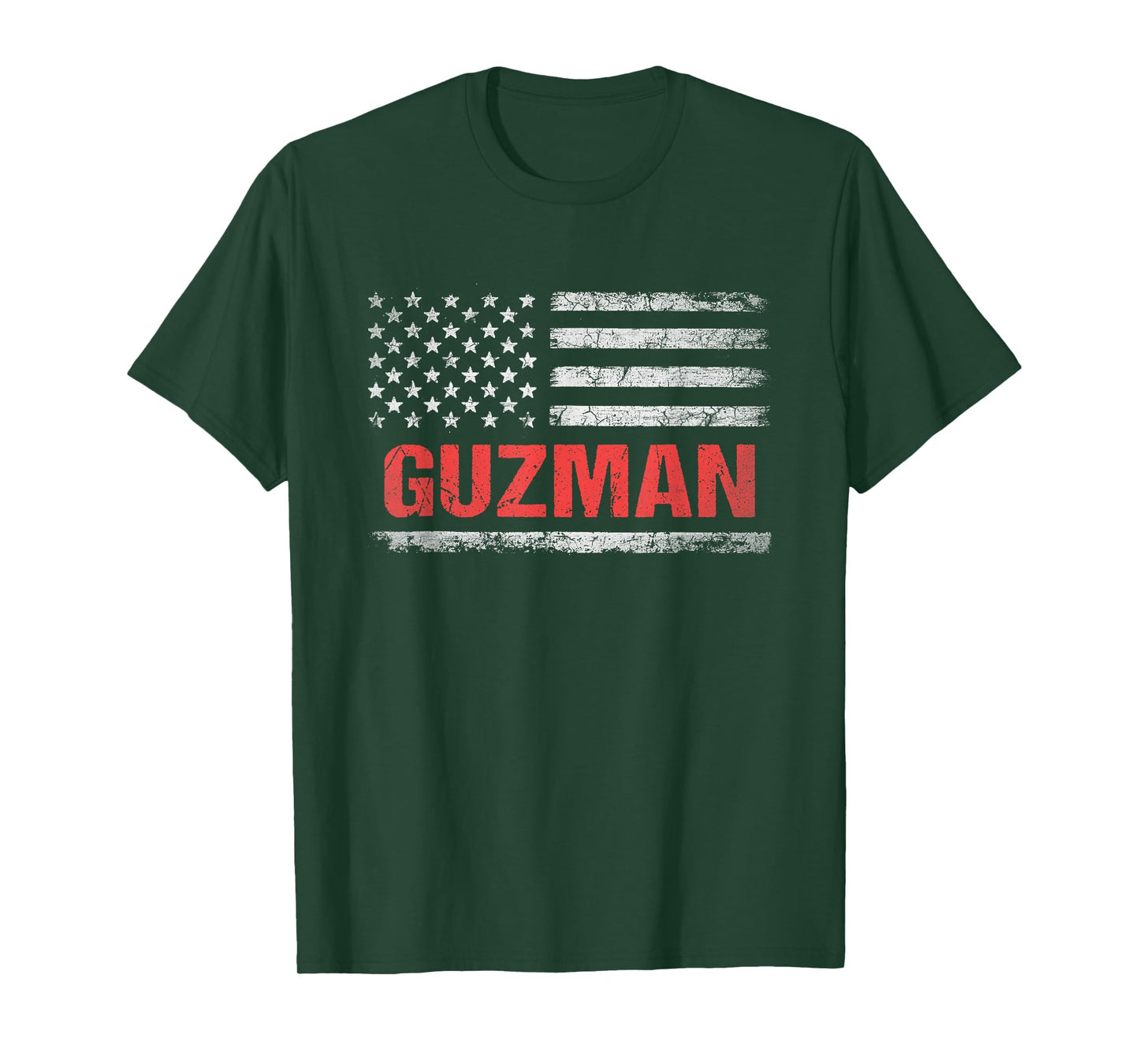Guzman Name American Flag - Guzman Last Name T-Shirt