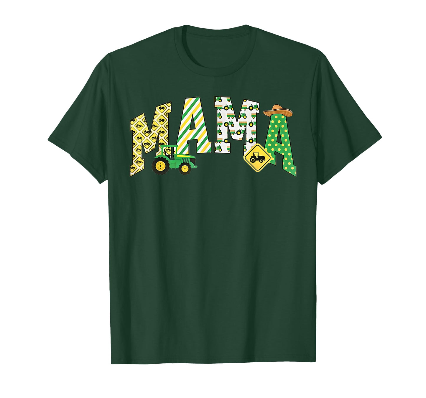 Mama of The Birthday Boy Tractors Farm Trucks Family Party T-Shirt