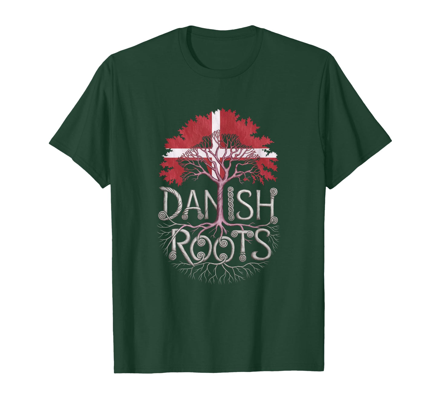 Danish Roots - Denmark Flag Colors Family Tree Souvenir T-Shirt