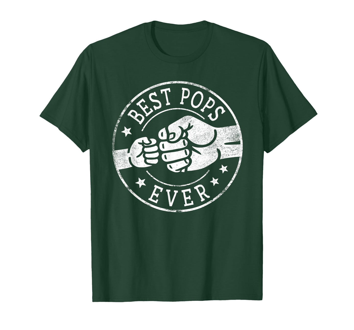 Best Pops Ever - Fist Bump Circle Emblem Design Pops T-Shirt