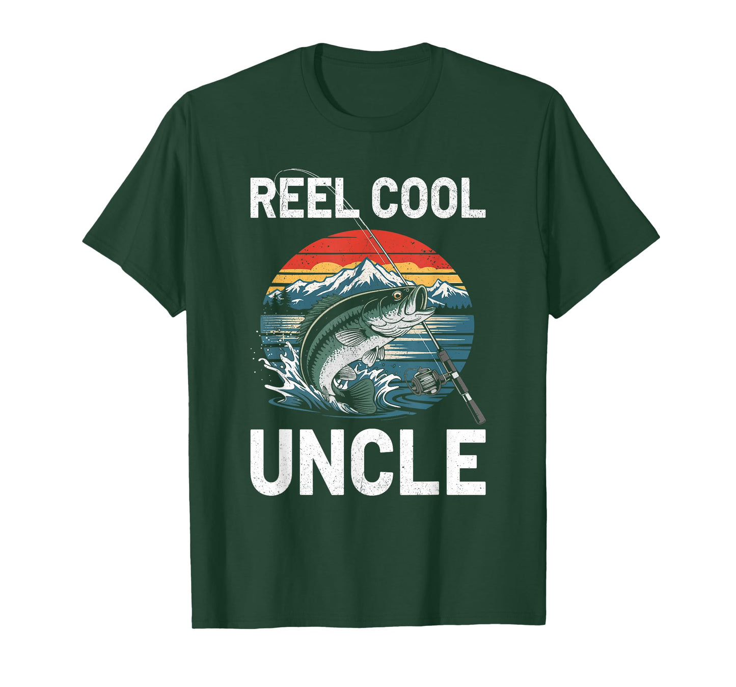 Reel Cool Uncle Shirt Men Fathers Day T-Shirt