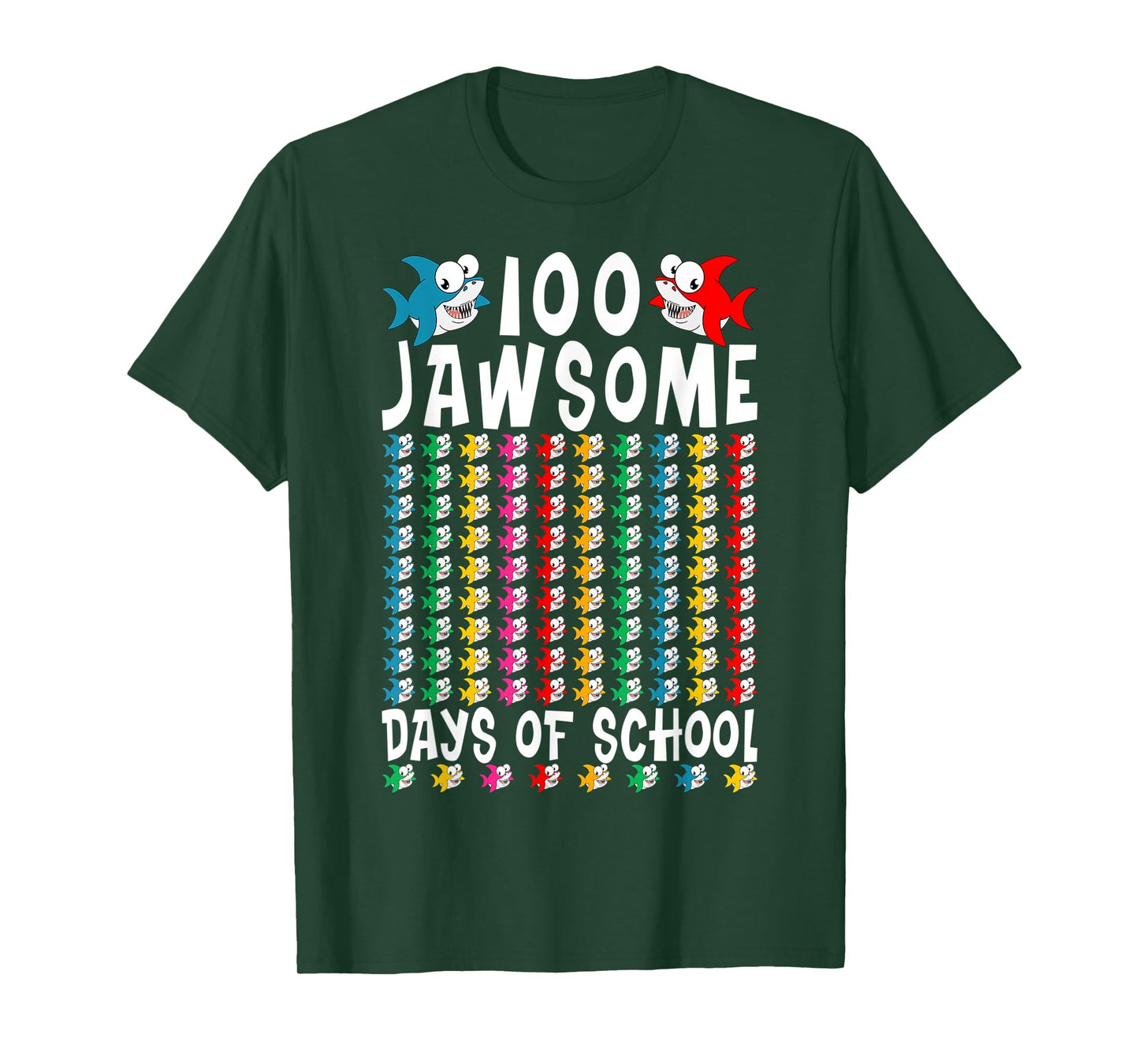 100 Jawsome Days of School Shark 100th Day of School Teacher T-Shirt for Men Women Kids
