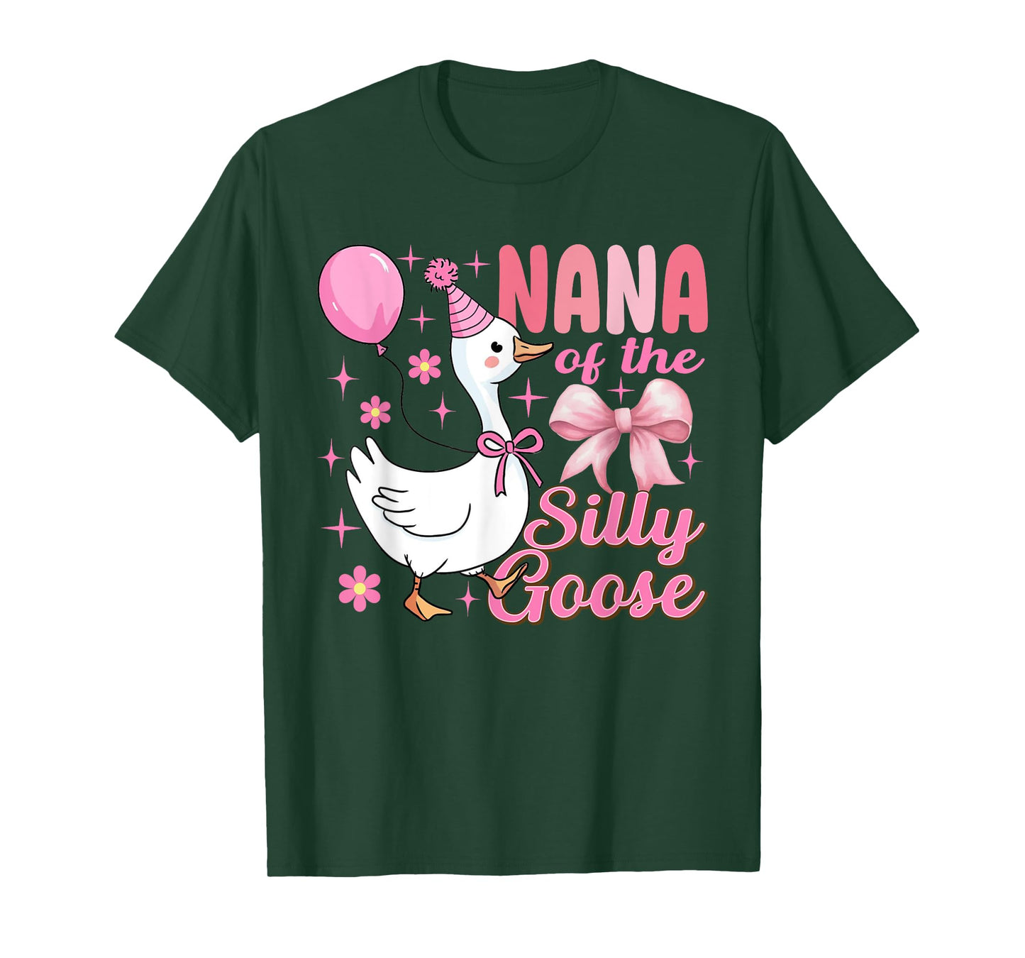 Nana Goose On The Loose Funny Birthday Matching Family T-Shirt