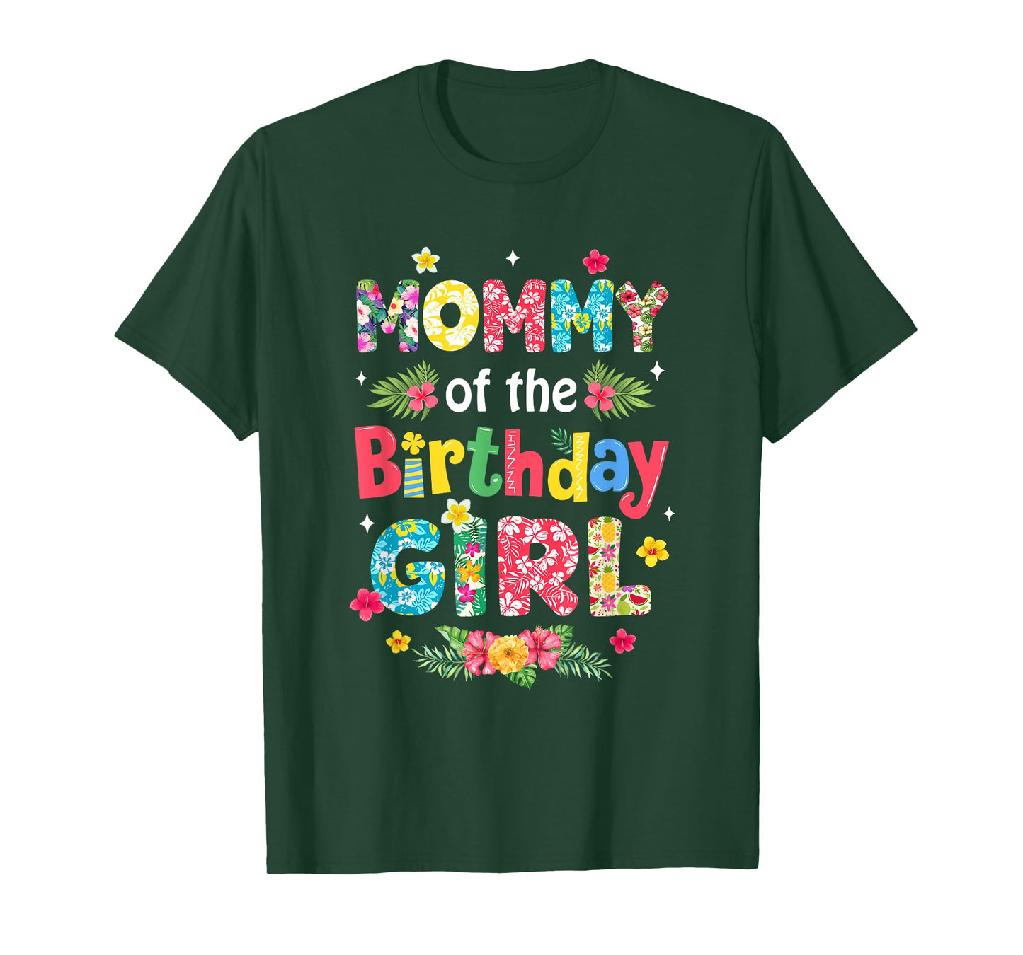 Mommy Of The Birthday Girl Hawaii Family Party Decor T-Shirt