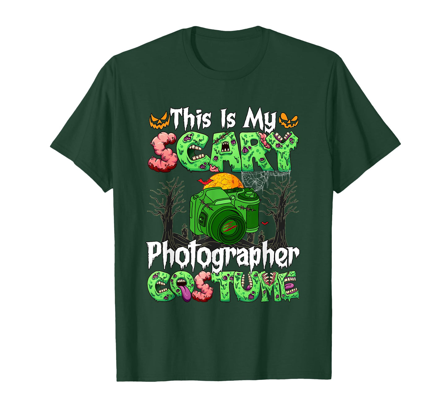 My Scary Photographer Costume Horror Zombie Halloween Job T-Shirt