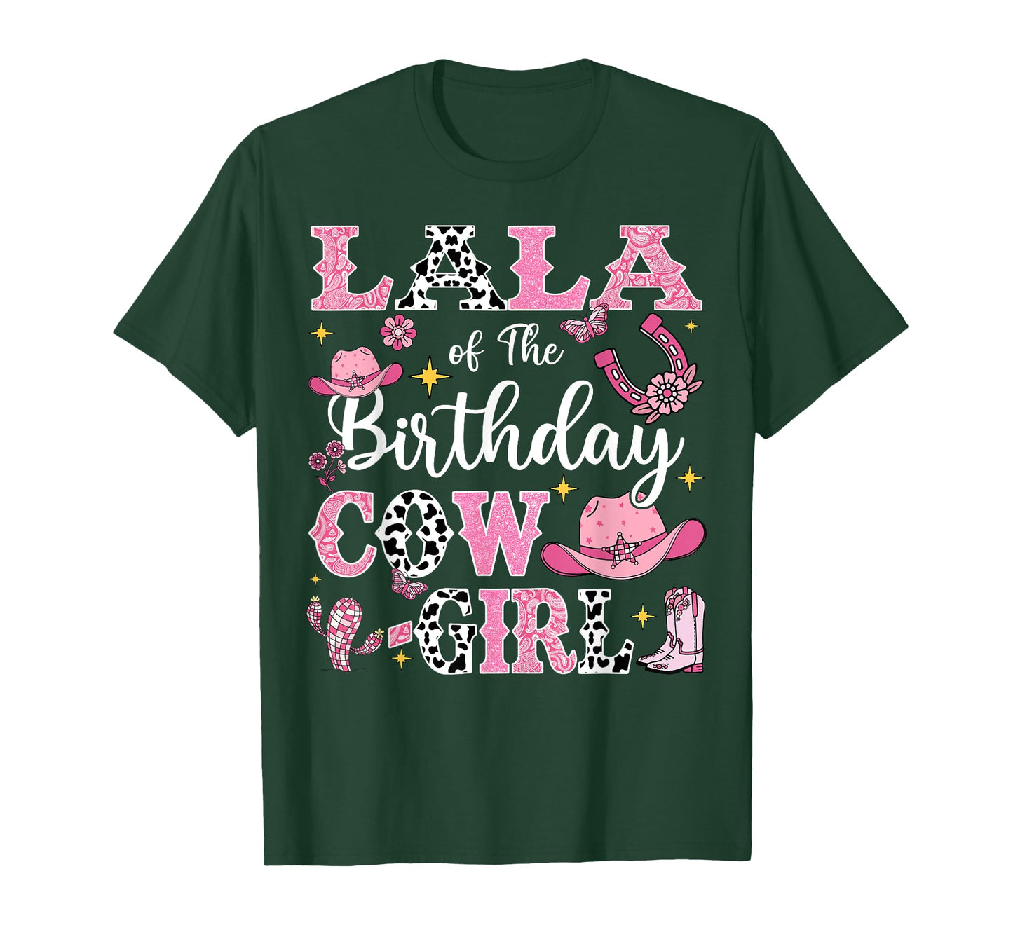 Lala Of The Birthday Cow-Girl Rodeo Cow Girl Birthday T-Shirt