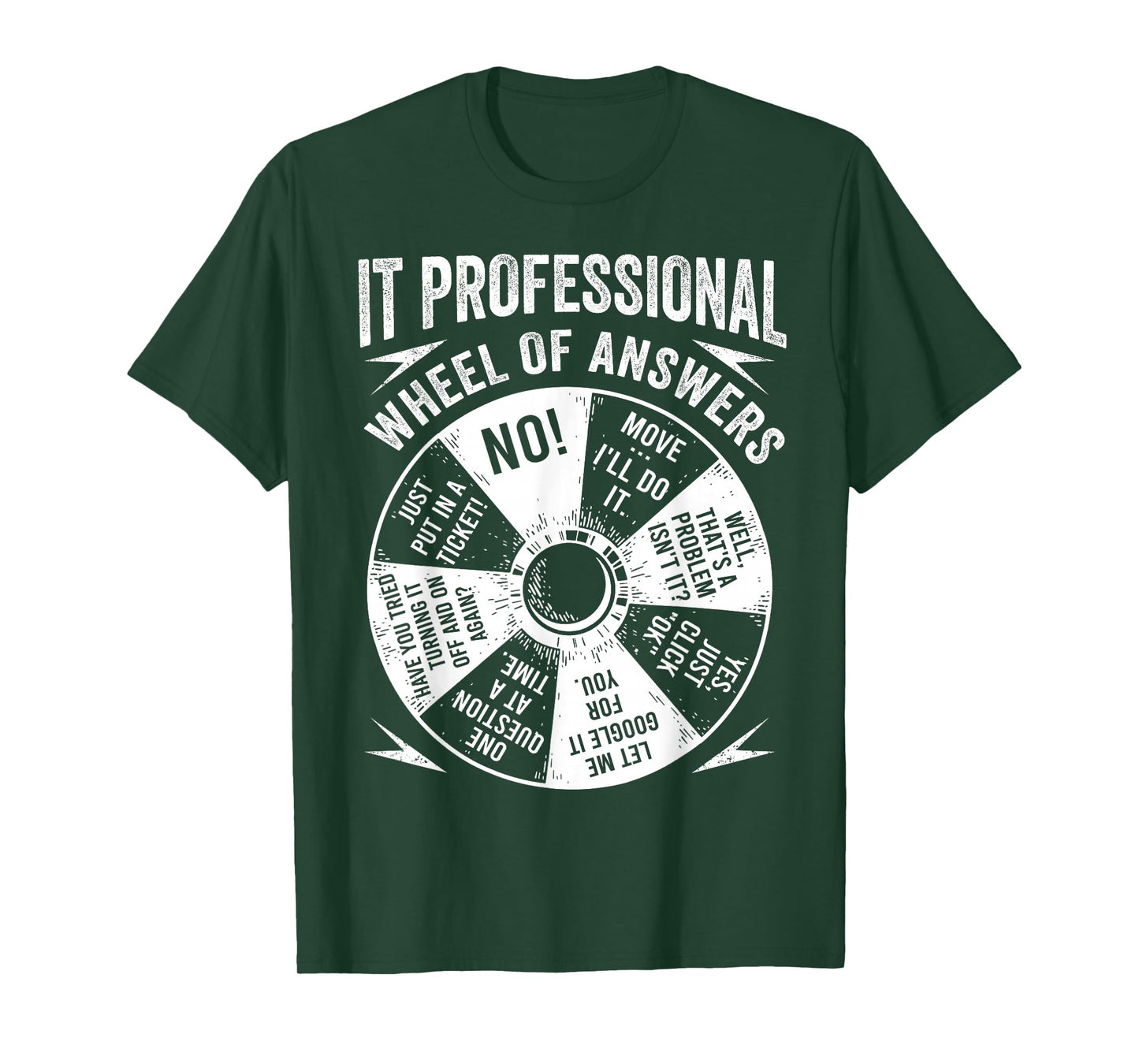 IT Professional Geek Wheel Of Answers Information Technology T-Shirt