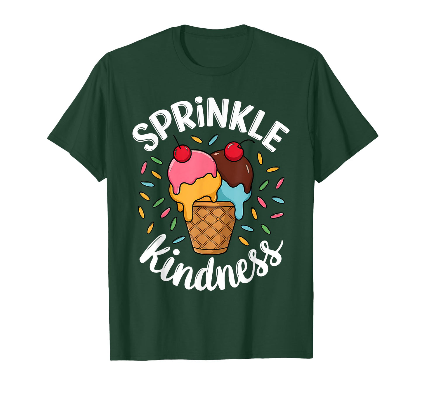 Women Sprinkle Kindness Ice Cream Funny T-Shirt