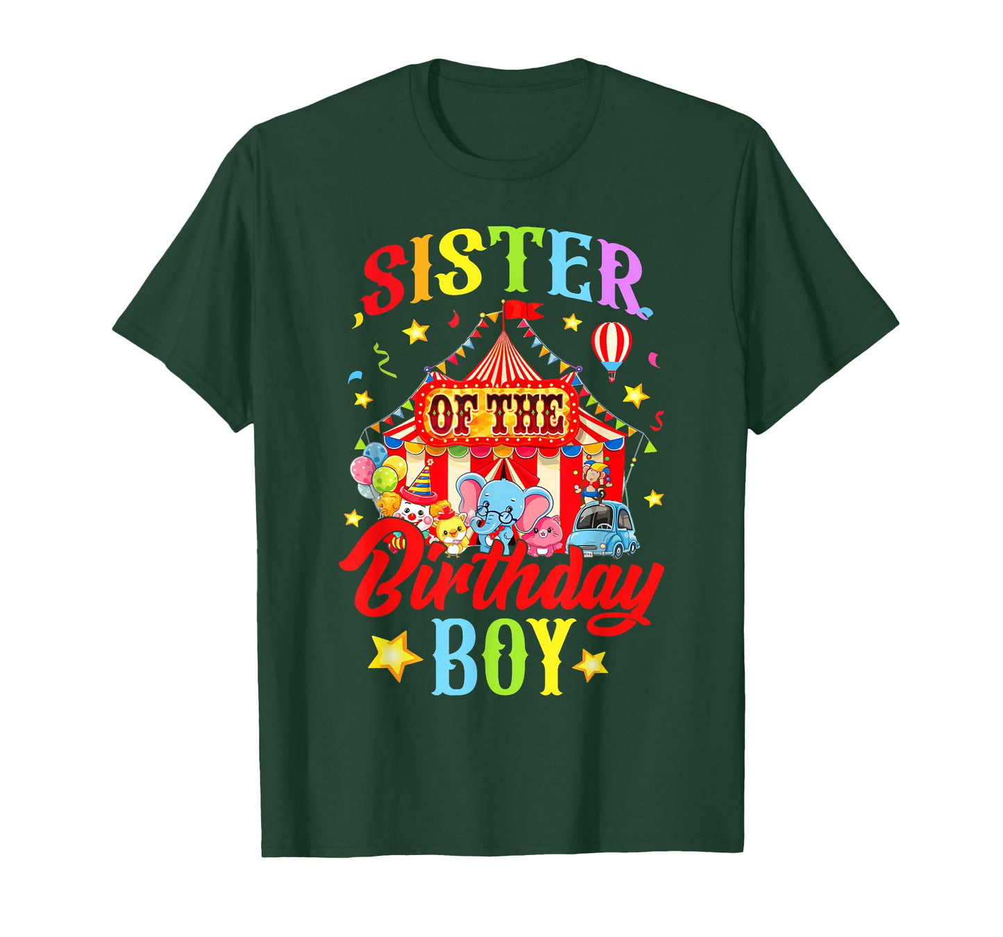 Sister Of The Birthday Boy Circus Carnival Theme Party T-Shirt