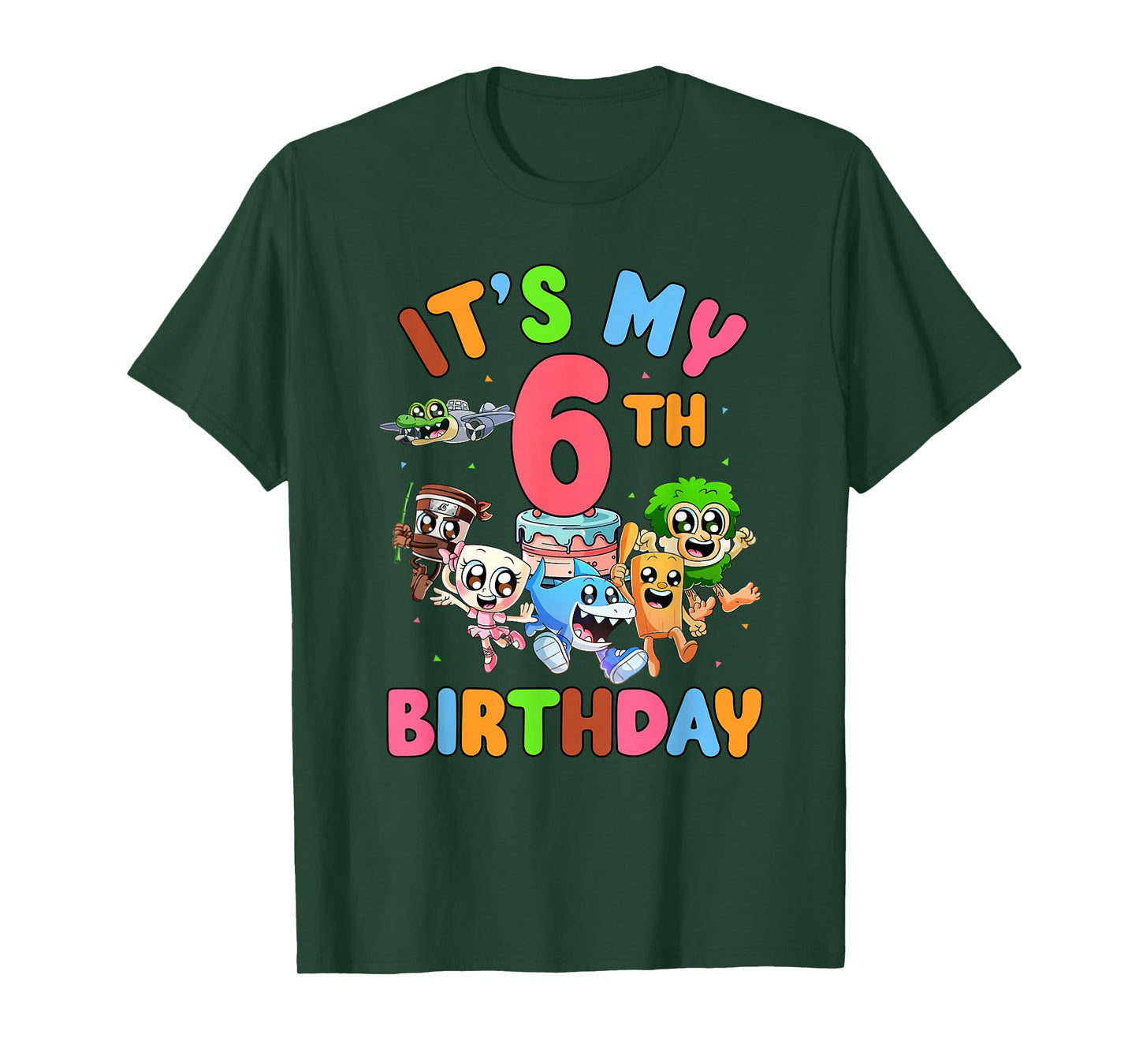 It's My 6th Birthday Italian Brainrot Meme Kids Boys Girls T-Shirt