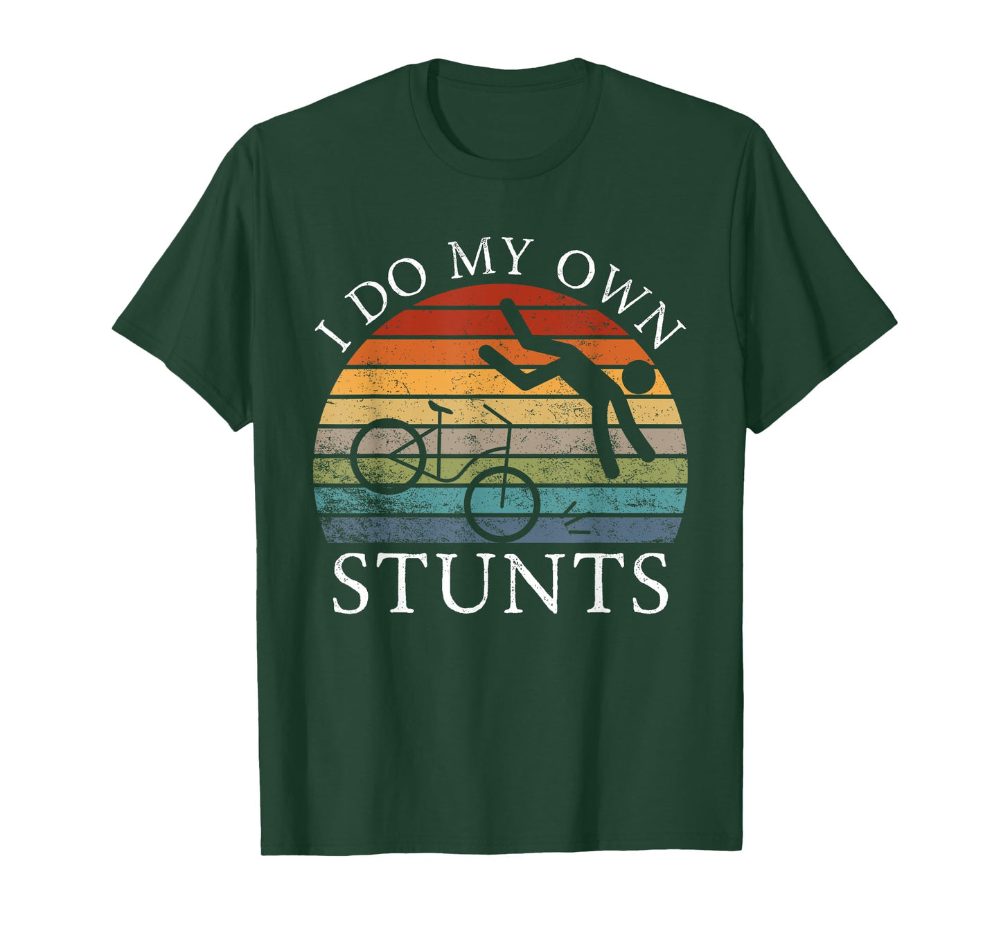 I Do My Own Stunts Funny Bicycle Cycling Bike Lovers Vintage T-Shirt