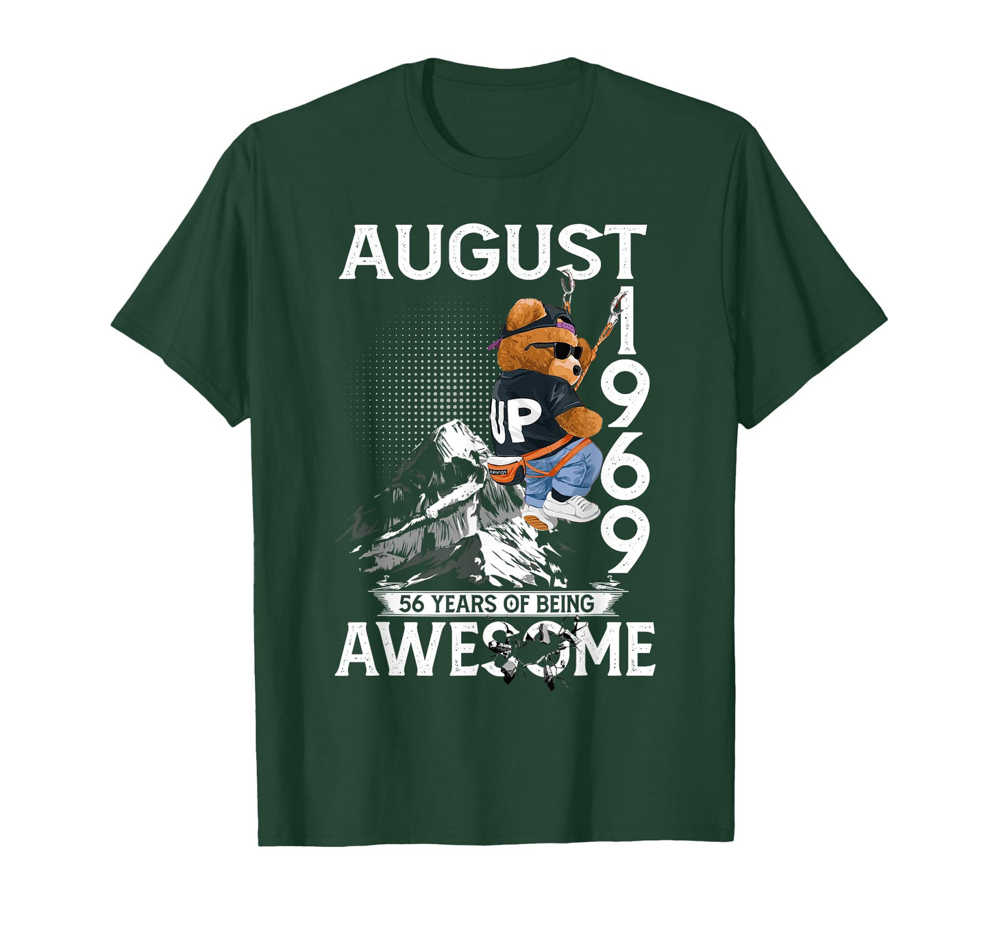 56th Birthday Bear Legends August 1969 56 Years Old For Men T-Shirt