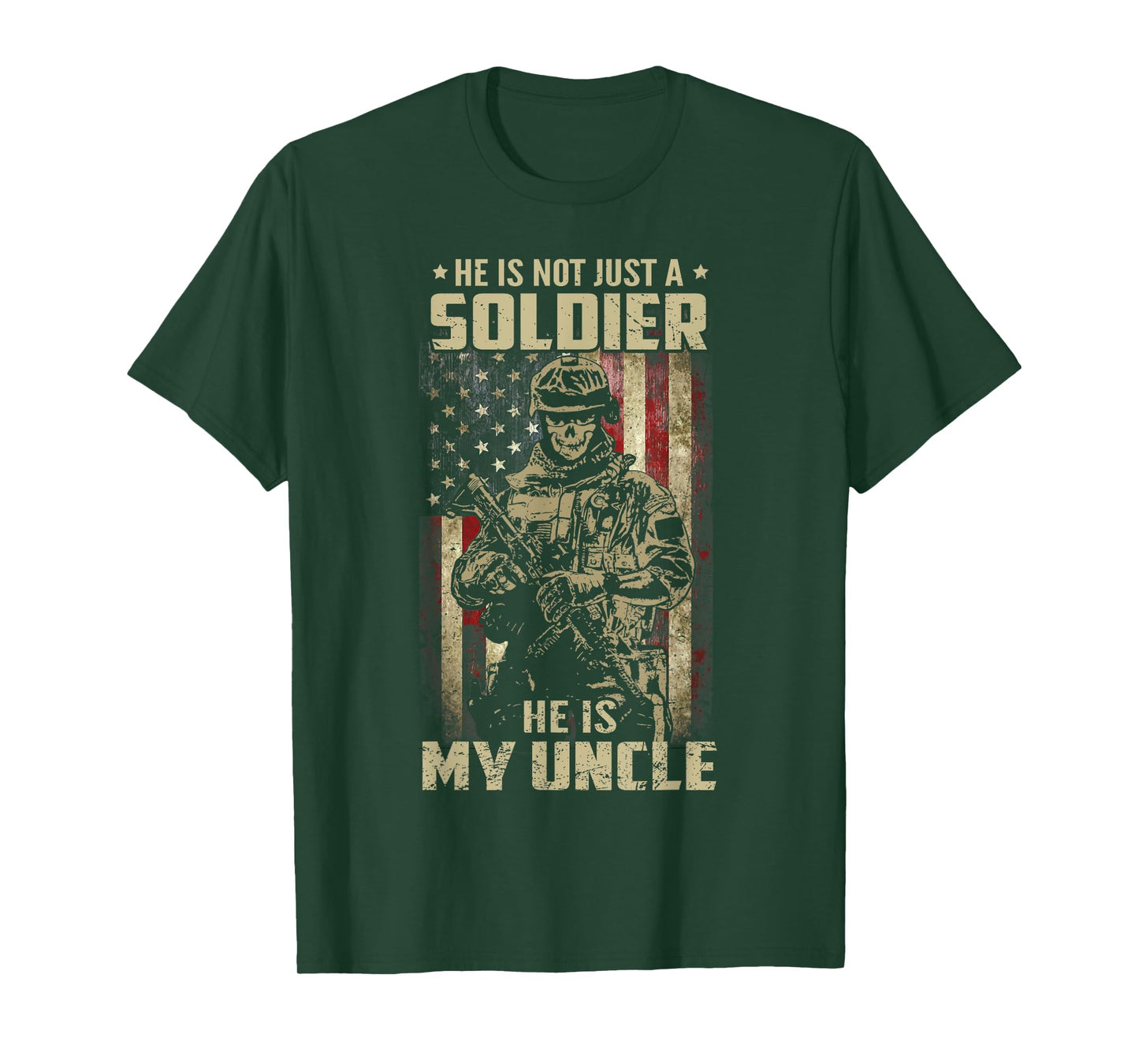 Not Just A Soldier He Is My Uncle US Veteran Family Matching T-Shirt