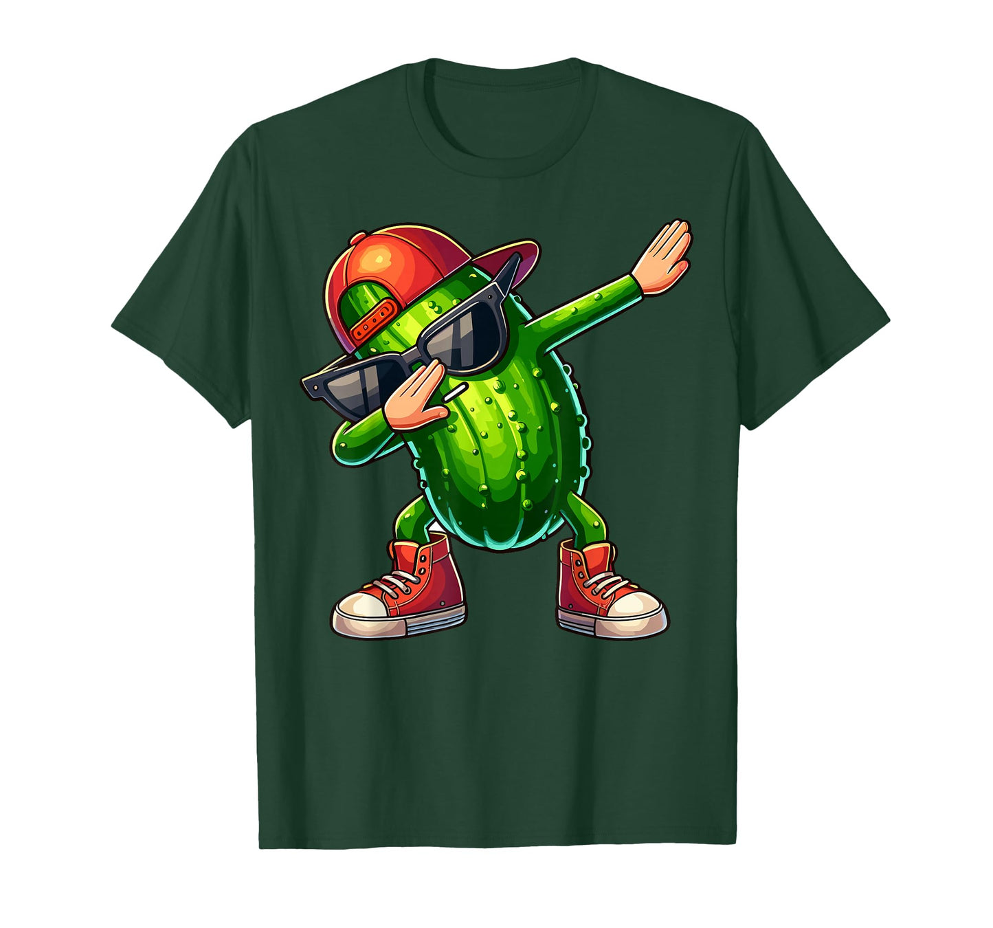Dabbing Pickle Dancing Cucumber Lover Funny Pickle T-Shirt