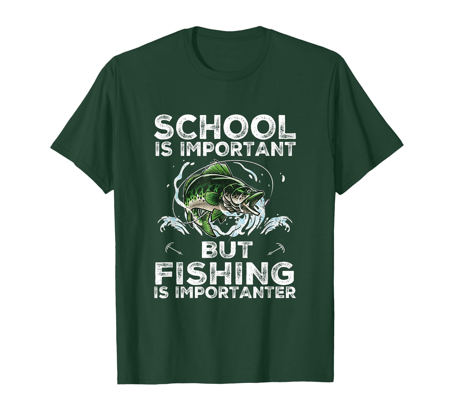 School Is Important But Fishing Is Importanter Funny Fishing T-Shirt