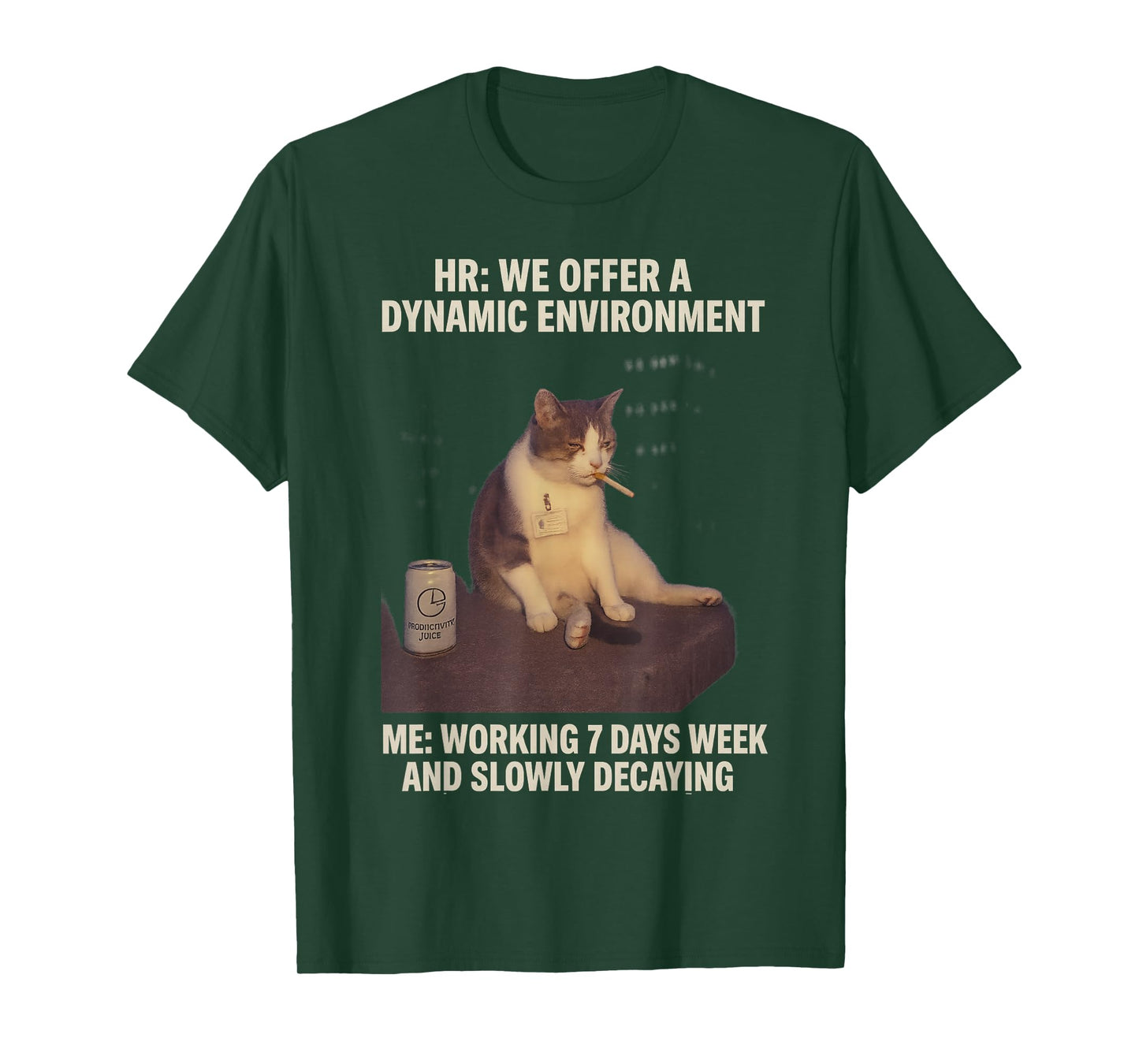 Cigarette Kitten Funny Smoking Cat Meme Work-Life Balance T-Shirt