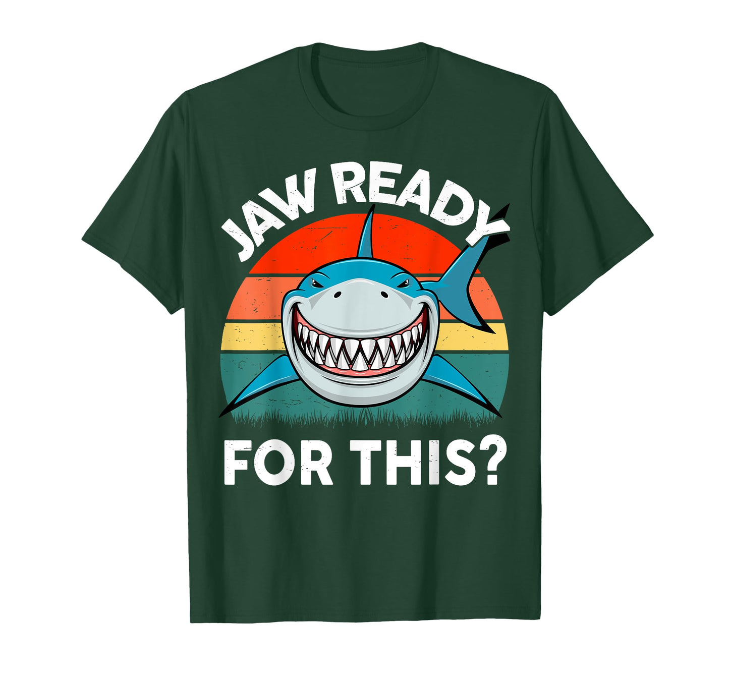 Funny Jaw Ready For This? Kids Toddler Boy Great White Shark T-Shirt