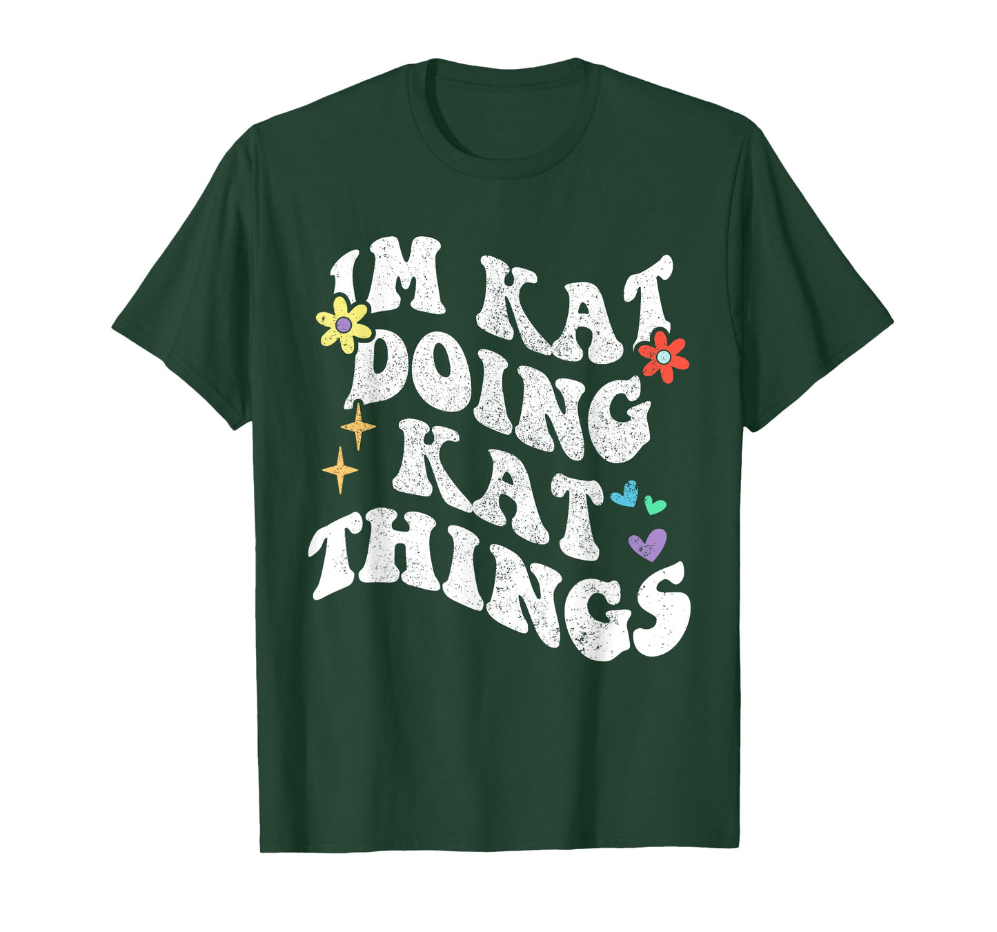 Retro Groovy Im Kat Doing Kat Things Funny Mother's Day T-Shirt