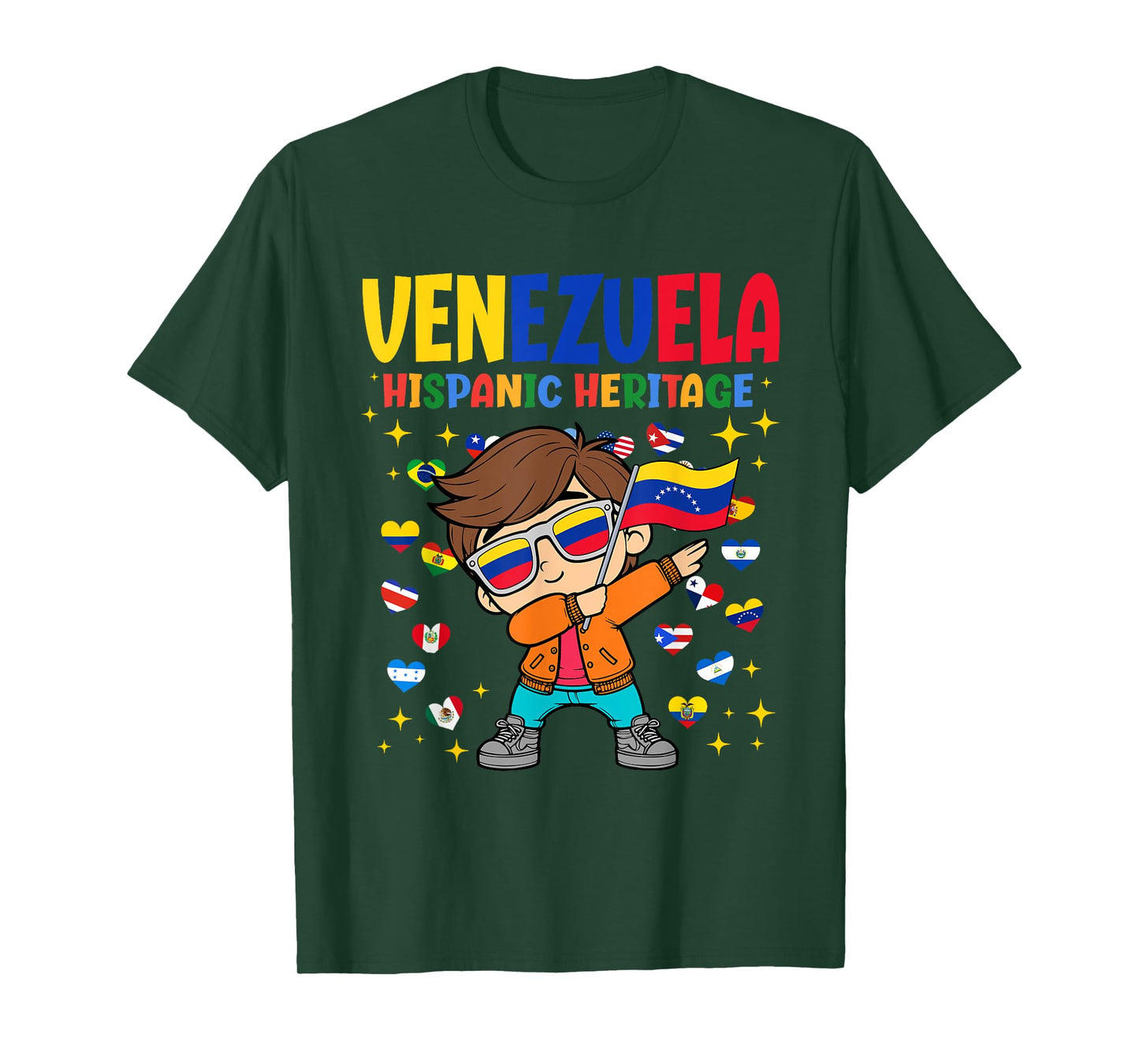 Hispanic Heritage Venezuelan Flag Proud Venezuela Boy Kid T-Shirt