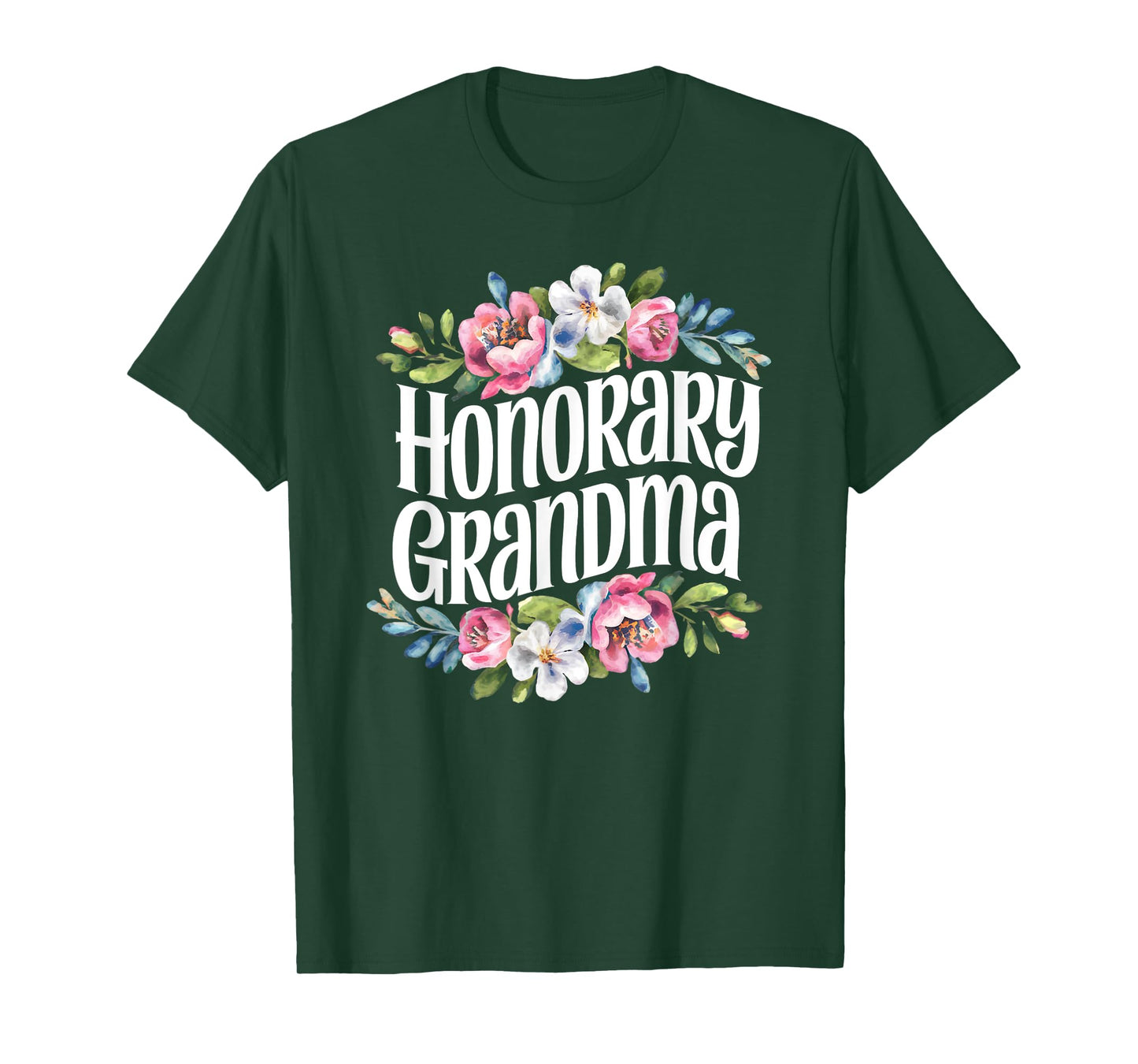 Honorary Grandma Floral T-Shirt