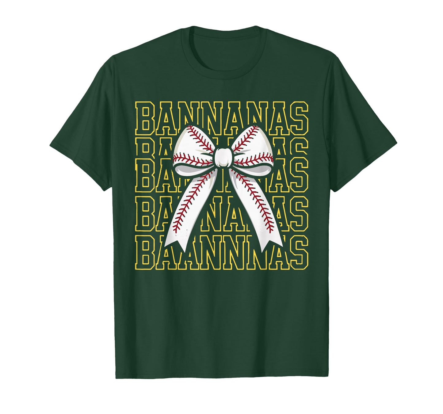 Retro Bananas Last Name Coquette Bow Women Girls Kids T-Shirt