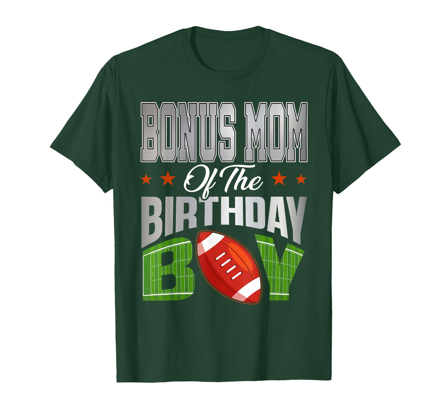 Bonus Mom of The Birthday Boy Football Party Family Matching T-Shirt
