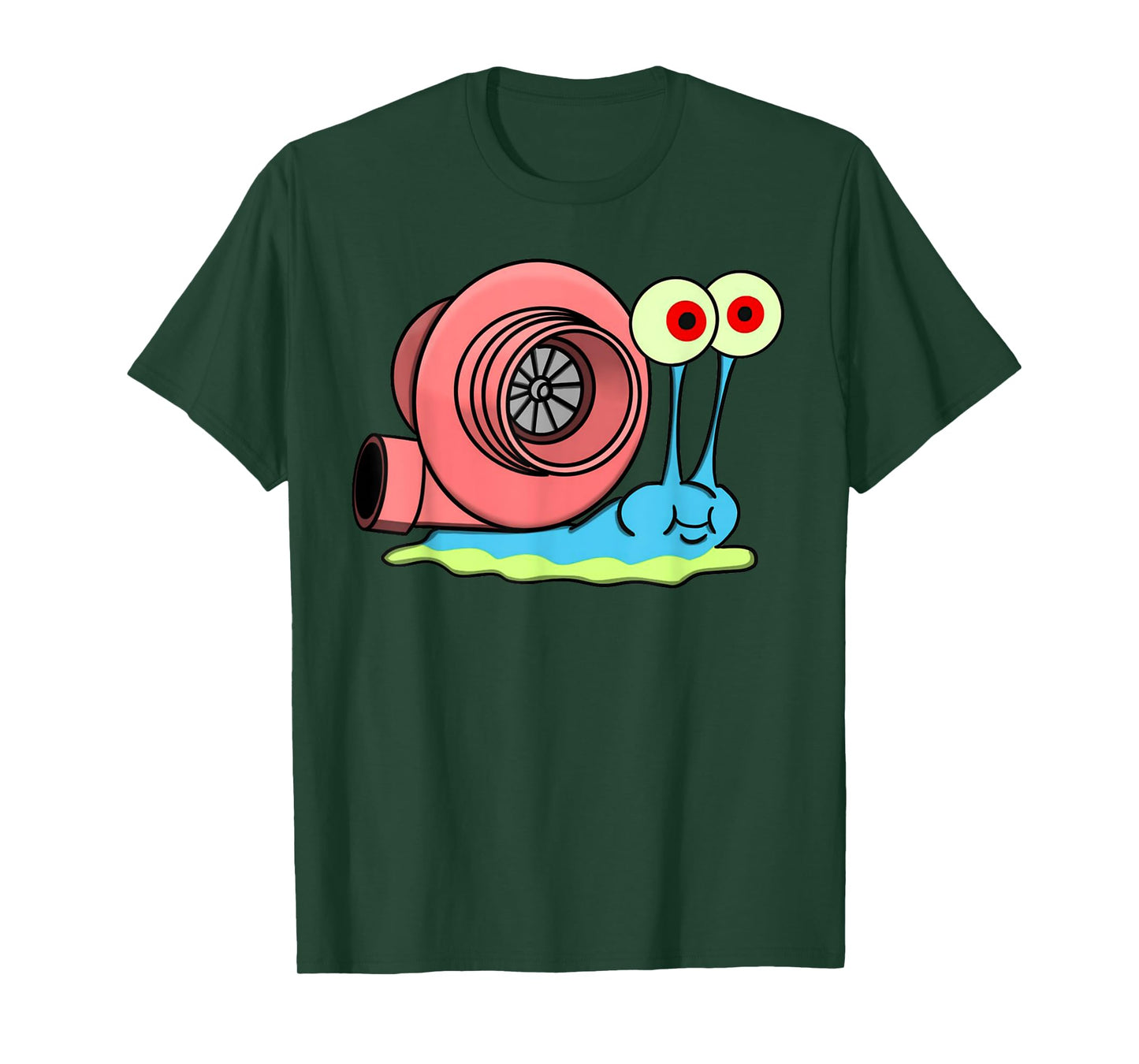 Retro Turbo Car Funny Meme Fast Snail With Racing Vintage T-Shirt