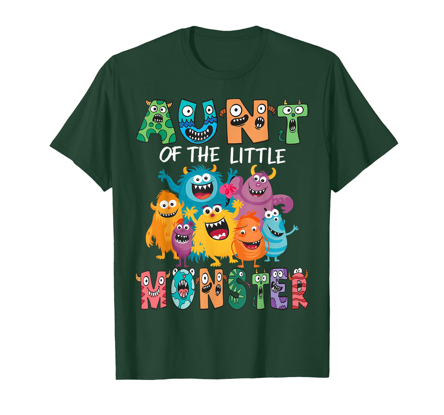 Aunt Of The Little Monster Kids 1St Birthday Party T-Shirt