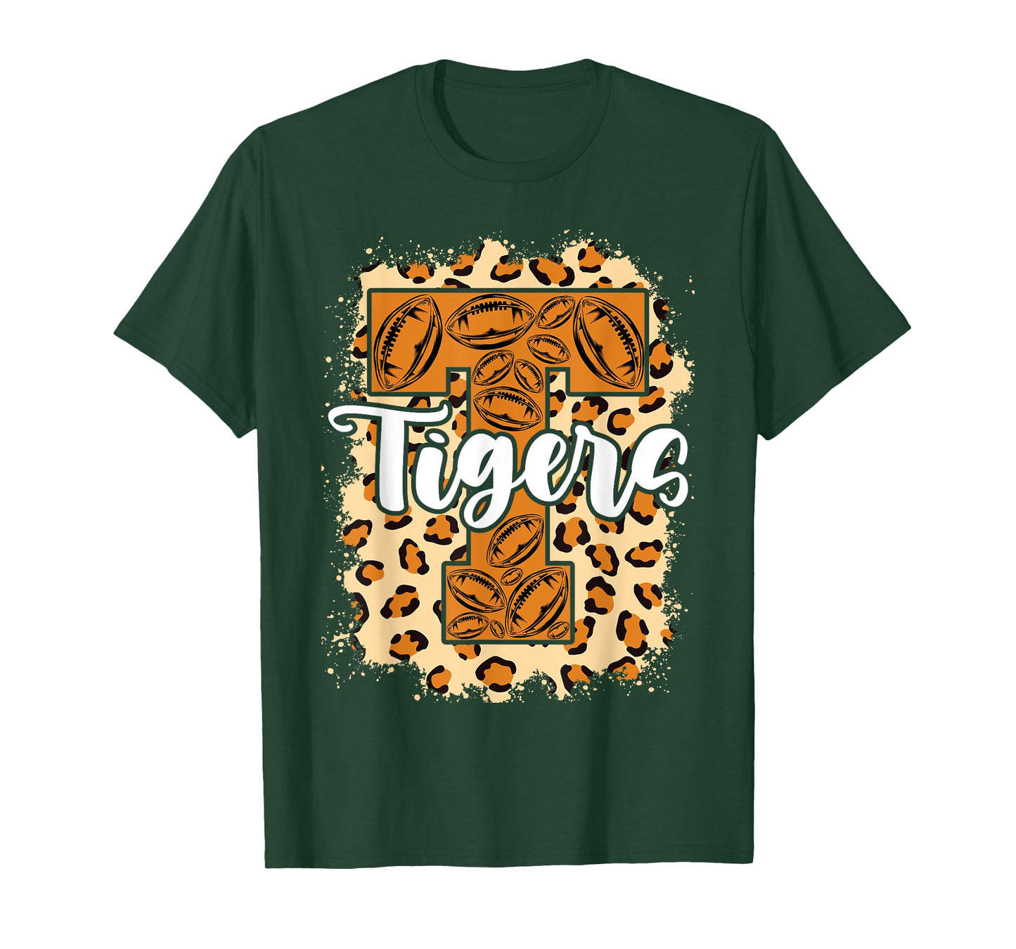 Football Tigers School Sports Fan Team Spirit T-Shirt