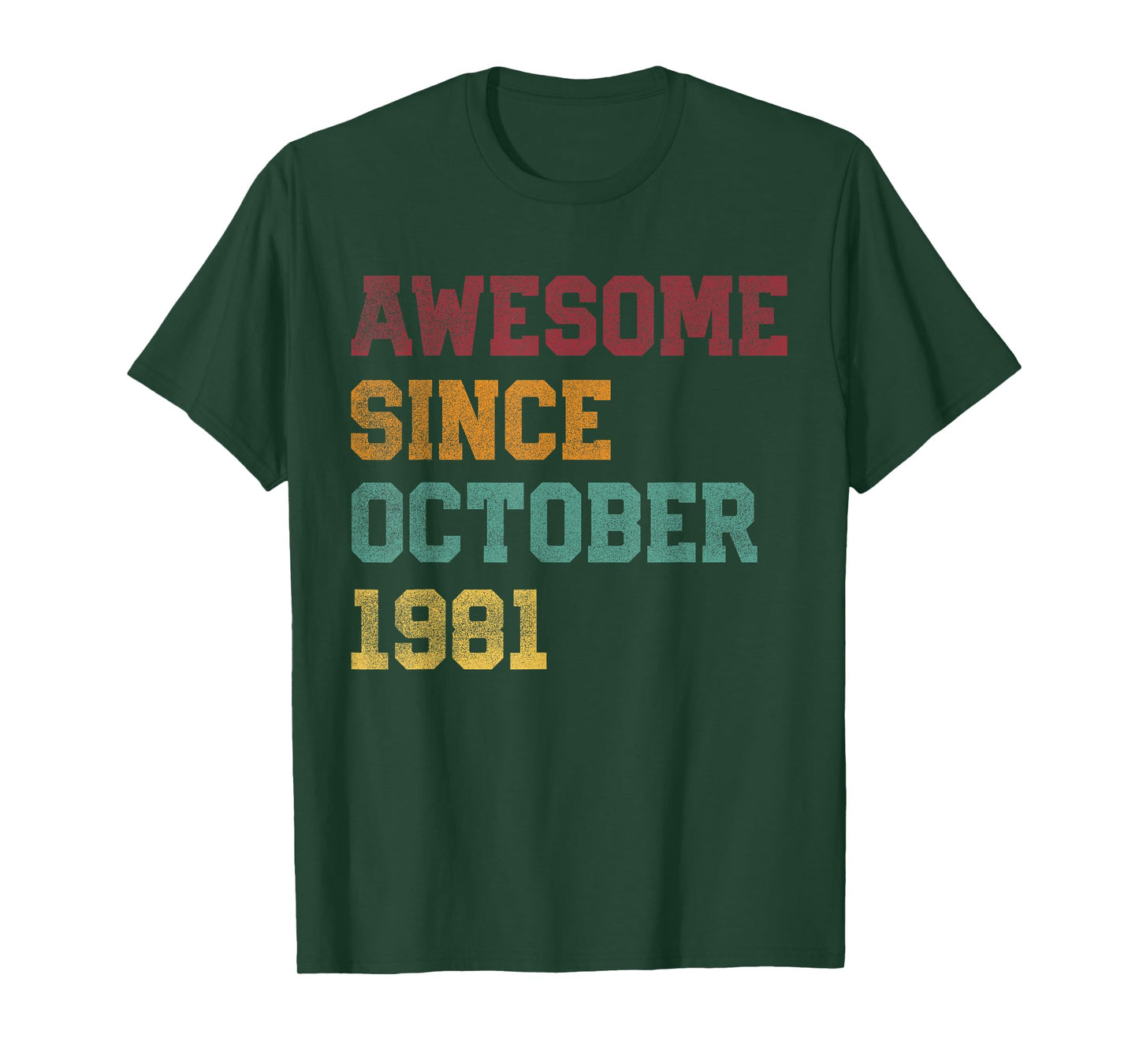 Awesome Since October 1981 44th Birthday 44 Years Old T-Shirt