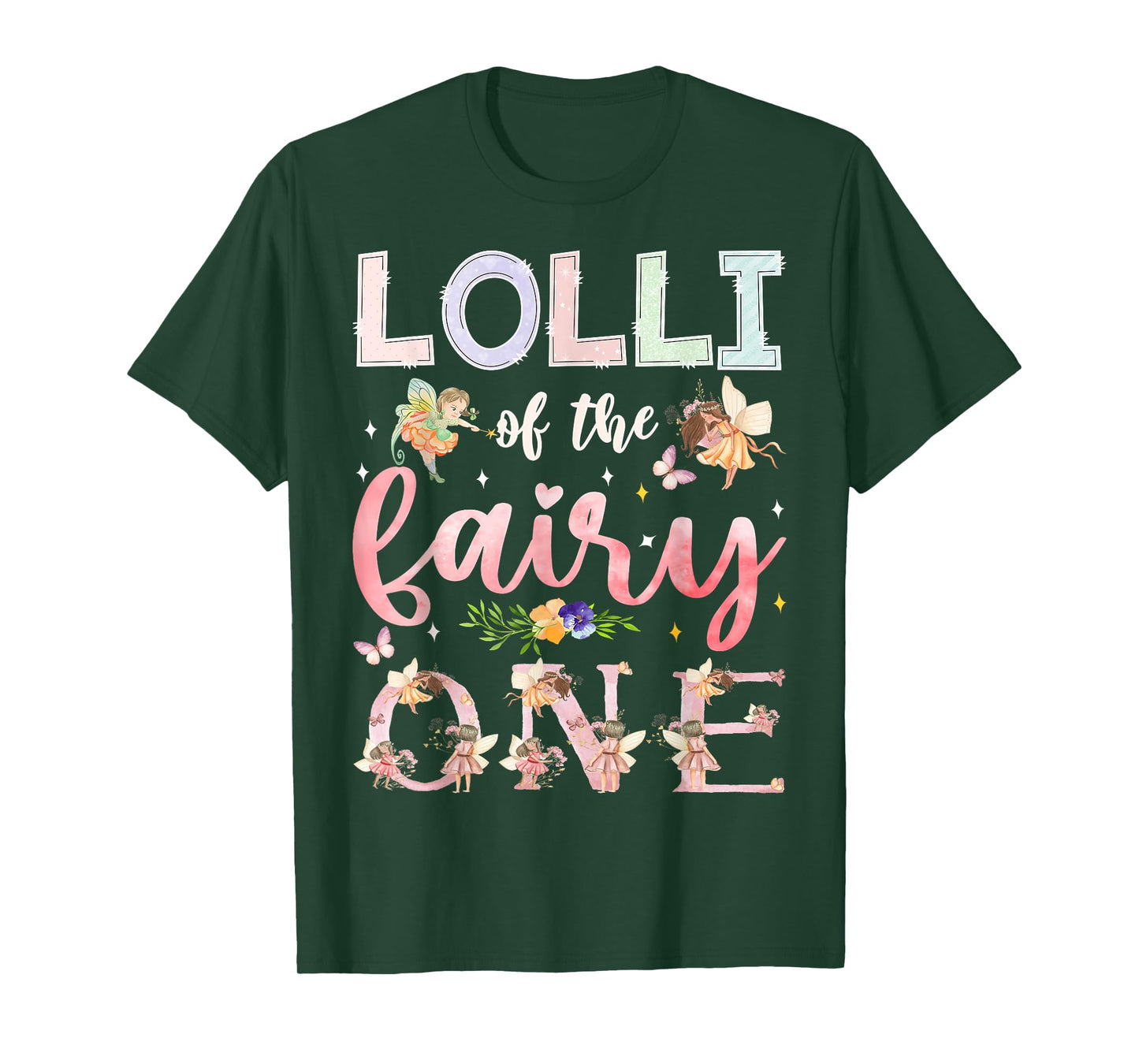 Lolli Of The Fairy One 1St Birthday Girl Family Matching T-Shirt